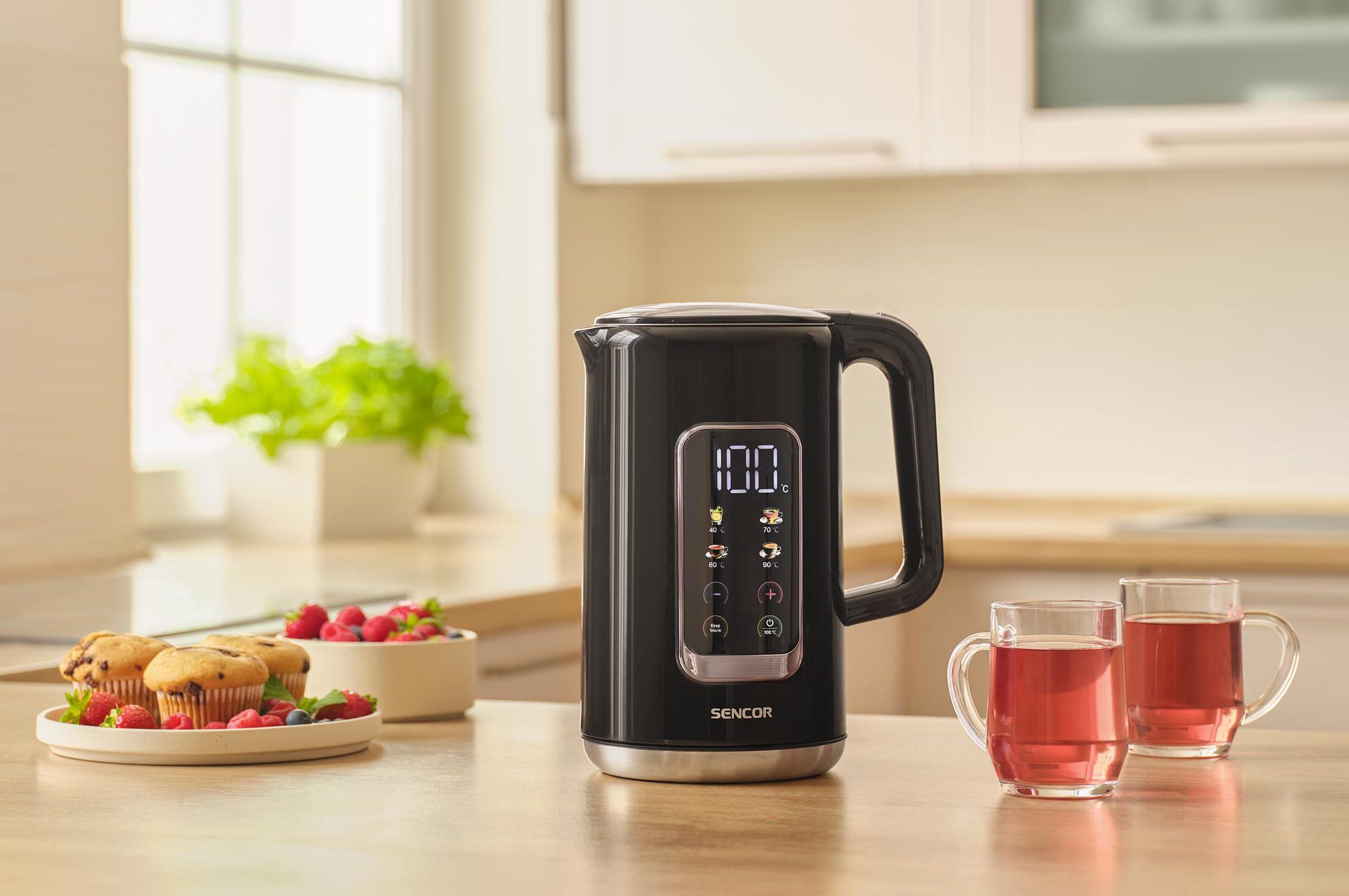 SENCOR SWK 0951BK duplafalú, hőfokszabályozós vízforraló, 1,7 l – 9. kép