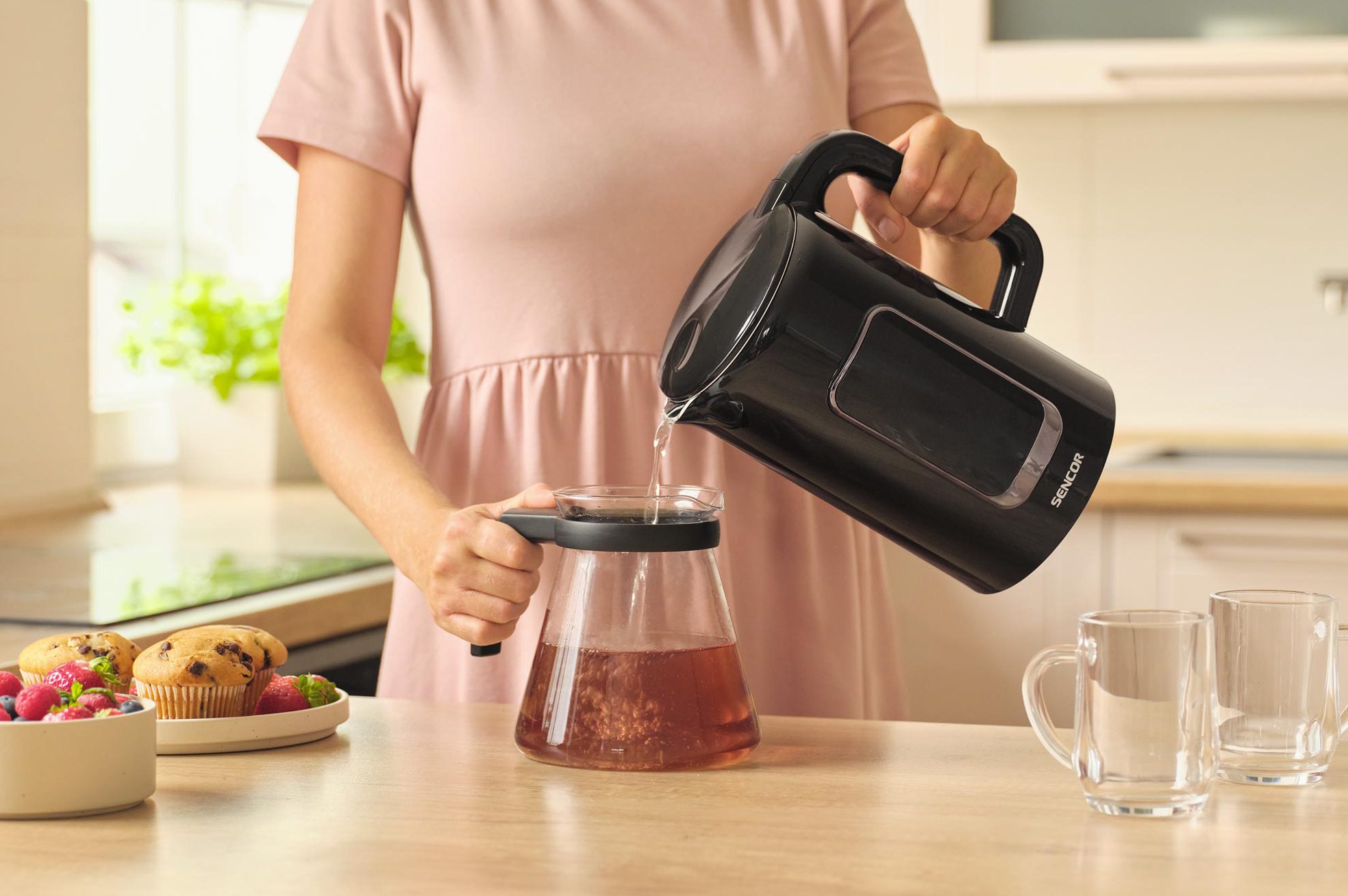 SENCOR SWK 0951BK duplafalú, hőfokszabályozós vízforraló, 1,7 l – 10. kép