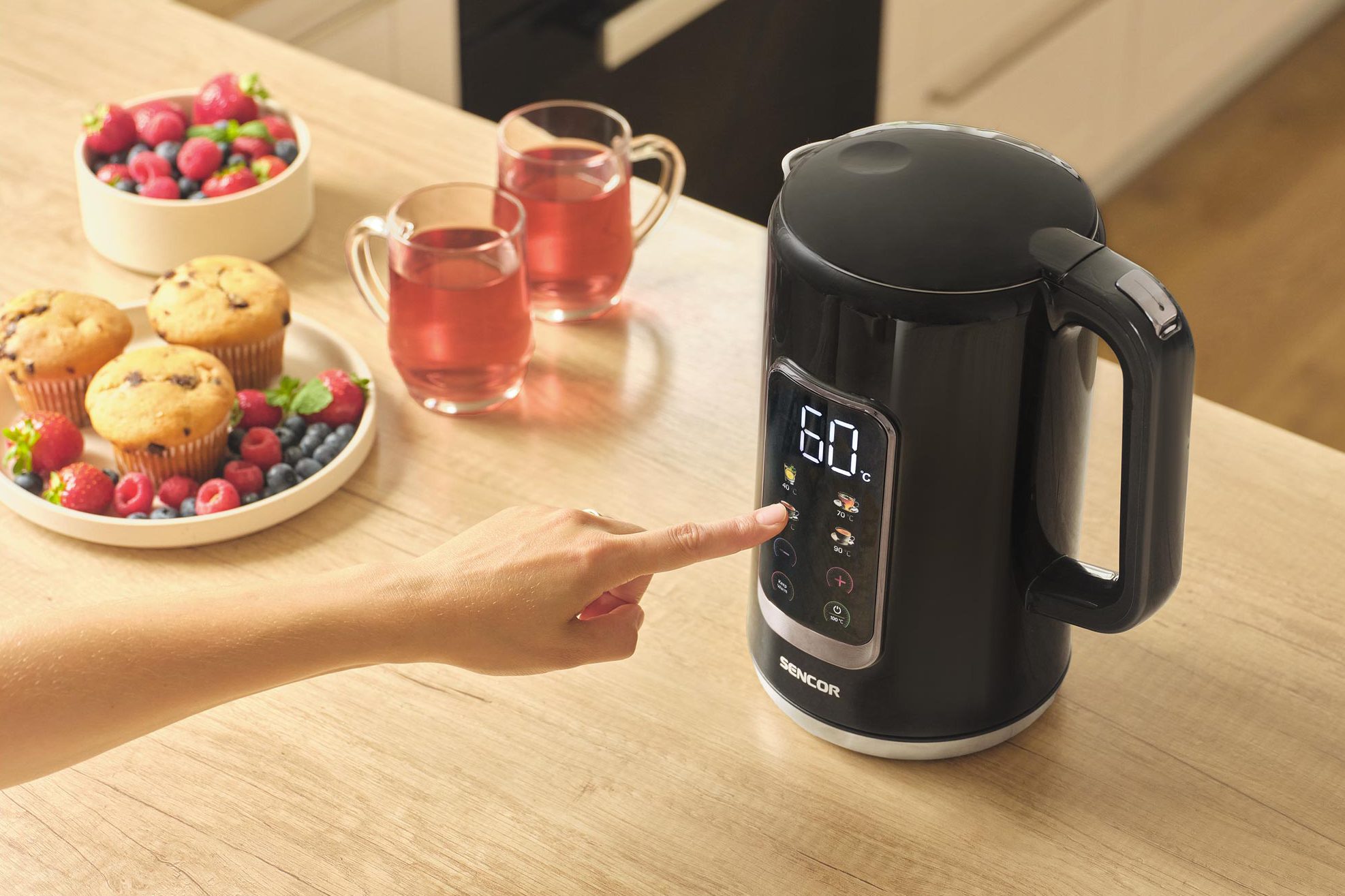 SENCOR SWK 0951BK duplafalú, hőfokszabályozós vízforraló, 1,7 l – 11. kép