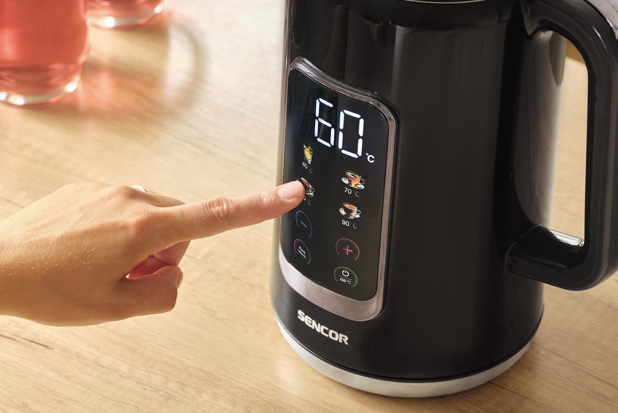 SENCOR SWK 0951BK duplafalú, hőfokszabályozós vízforraló, 1,7 l – 12. kép