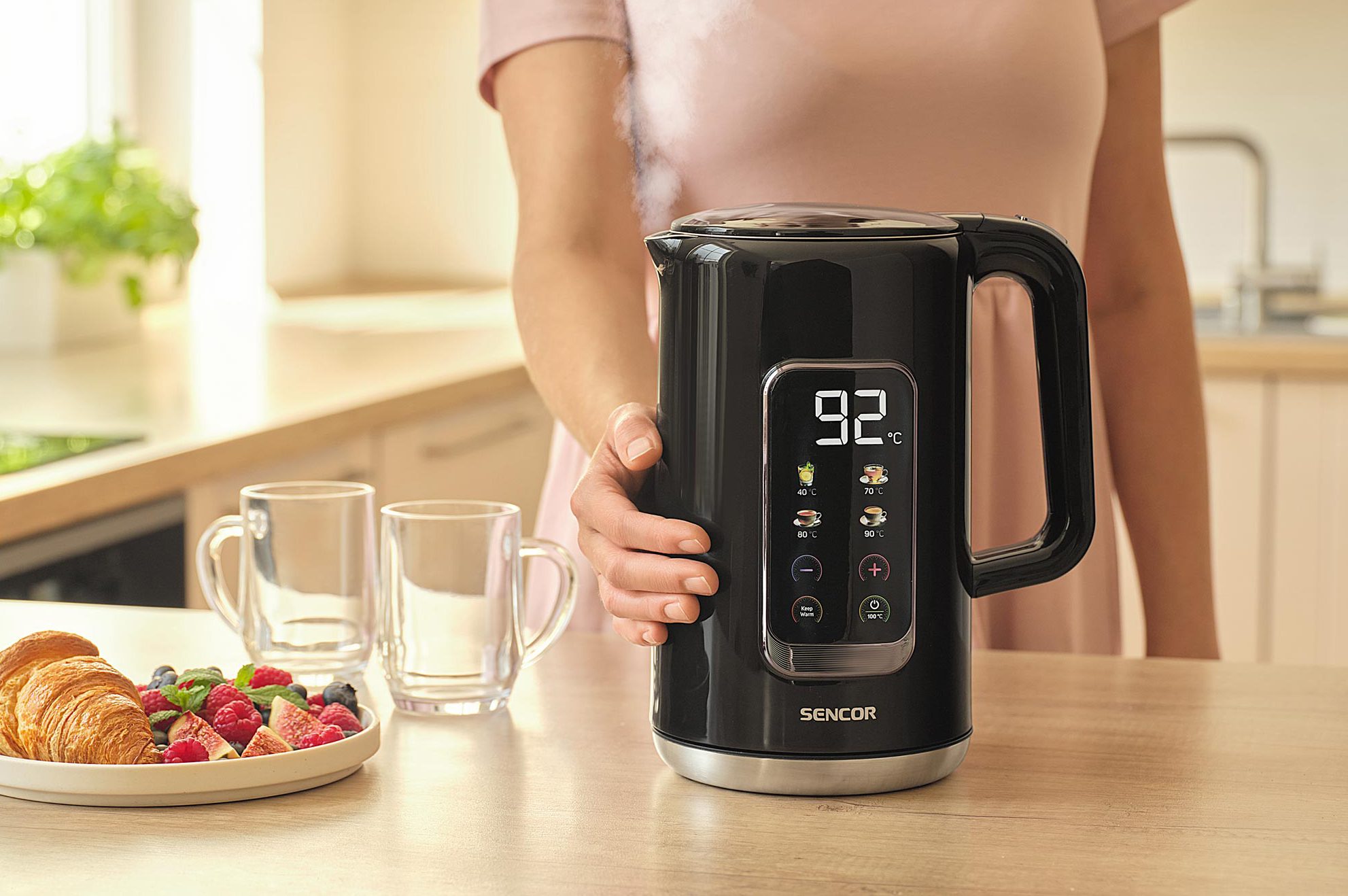 SENCOR SWK 0951BK duplafalú, hőfokszabályozós vízforraló, 1,7 l – 13. kép