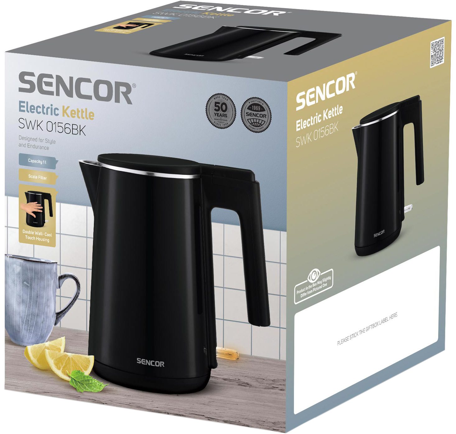 SENCOR SWK 0156BK duplafalú vízforraló 1 l, 1500 W – 12. kép