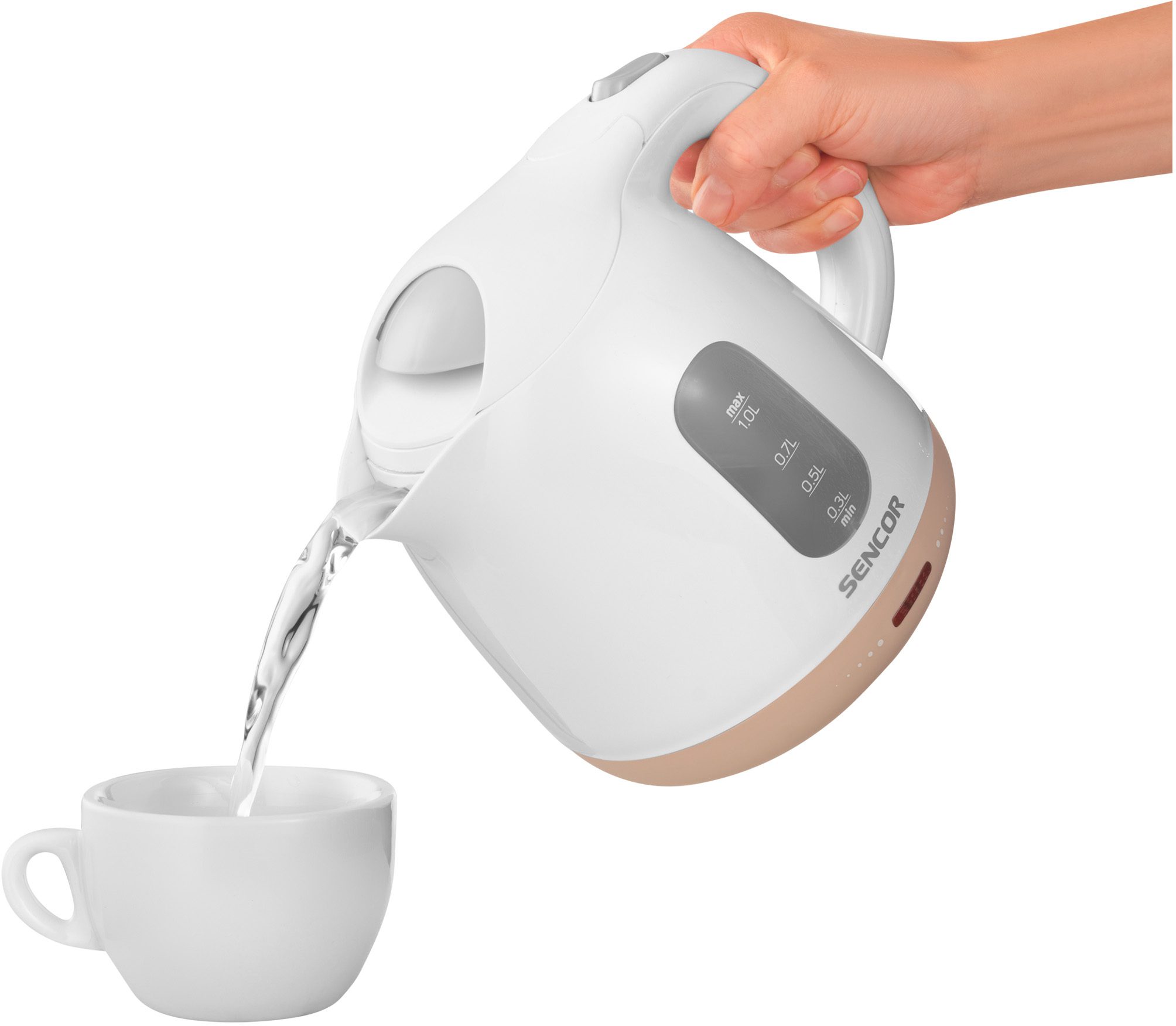 SENCOR SWK 1102RS 1 literes fehér-krém vízforraló – 5. kép