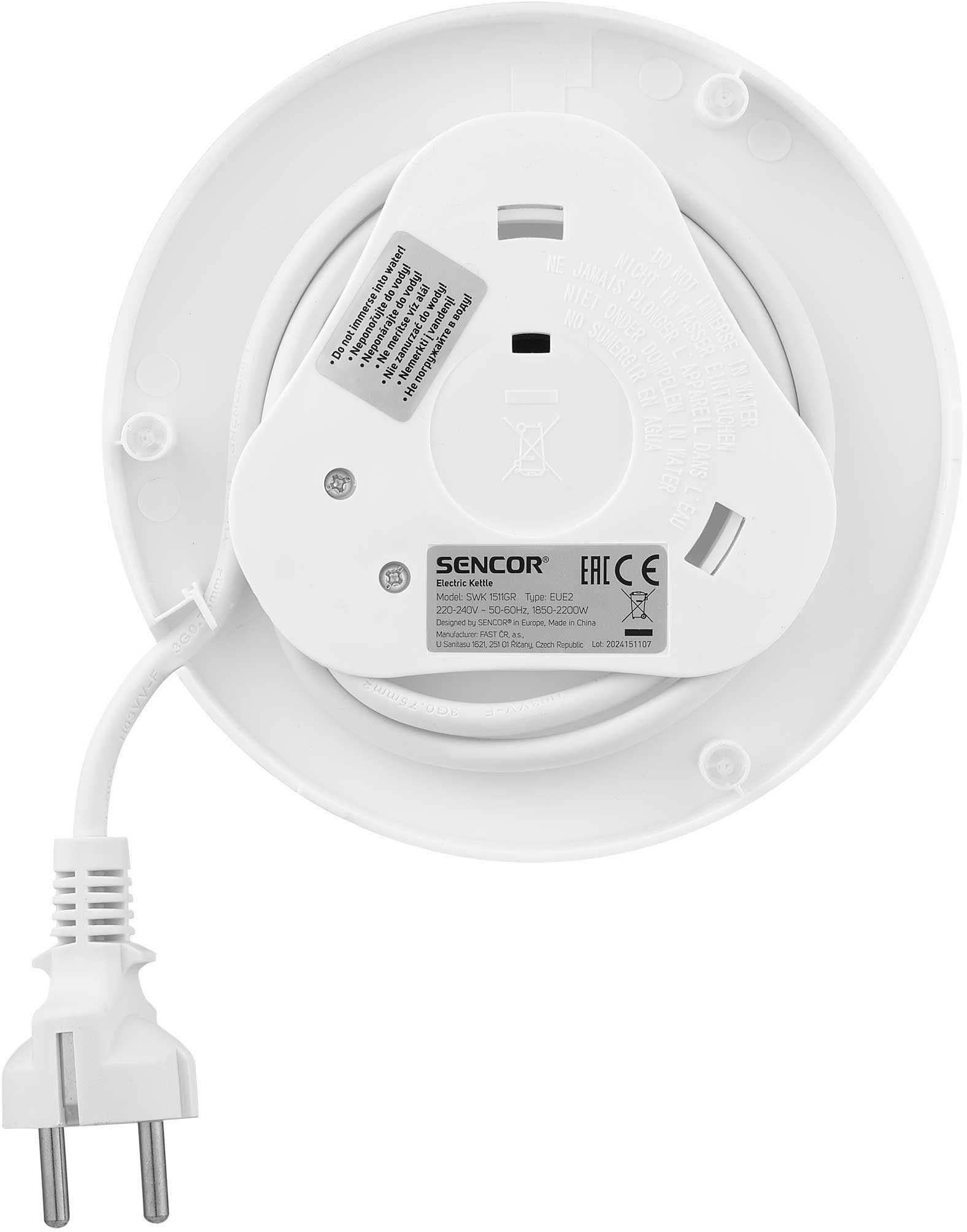 SENCOR SWK 1511GR 1,5 literes vízforraló, 2200 W – 12. kép