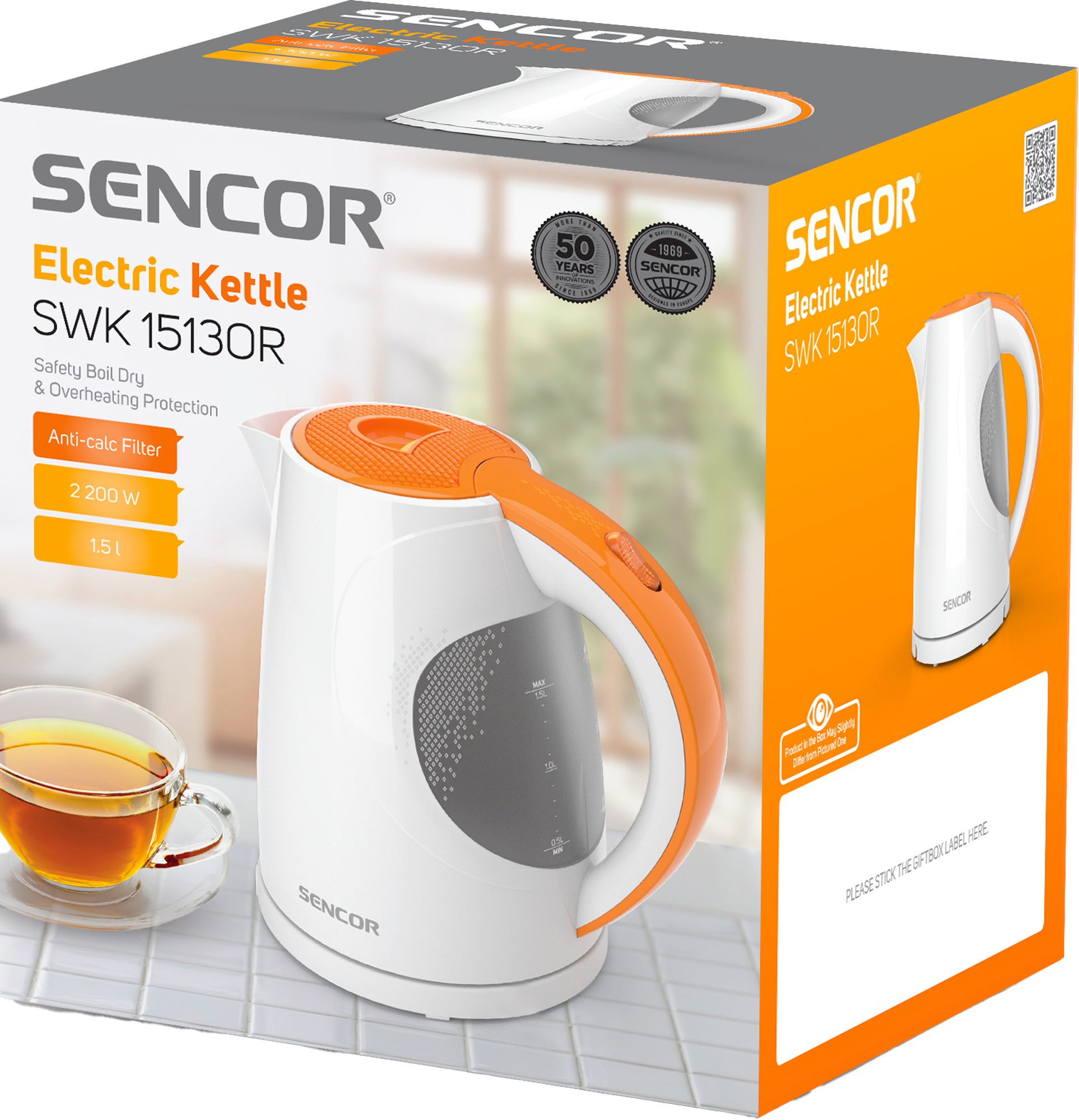 SENCOR SWK 1513OR 1,5 literes elektromos vízforraló – 16. kép