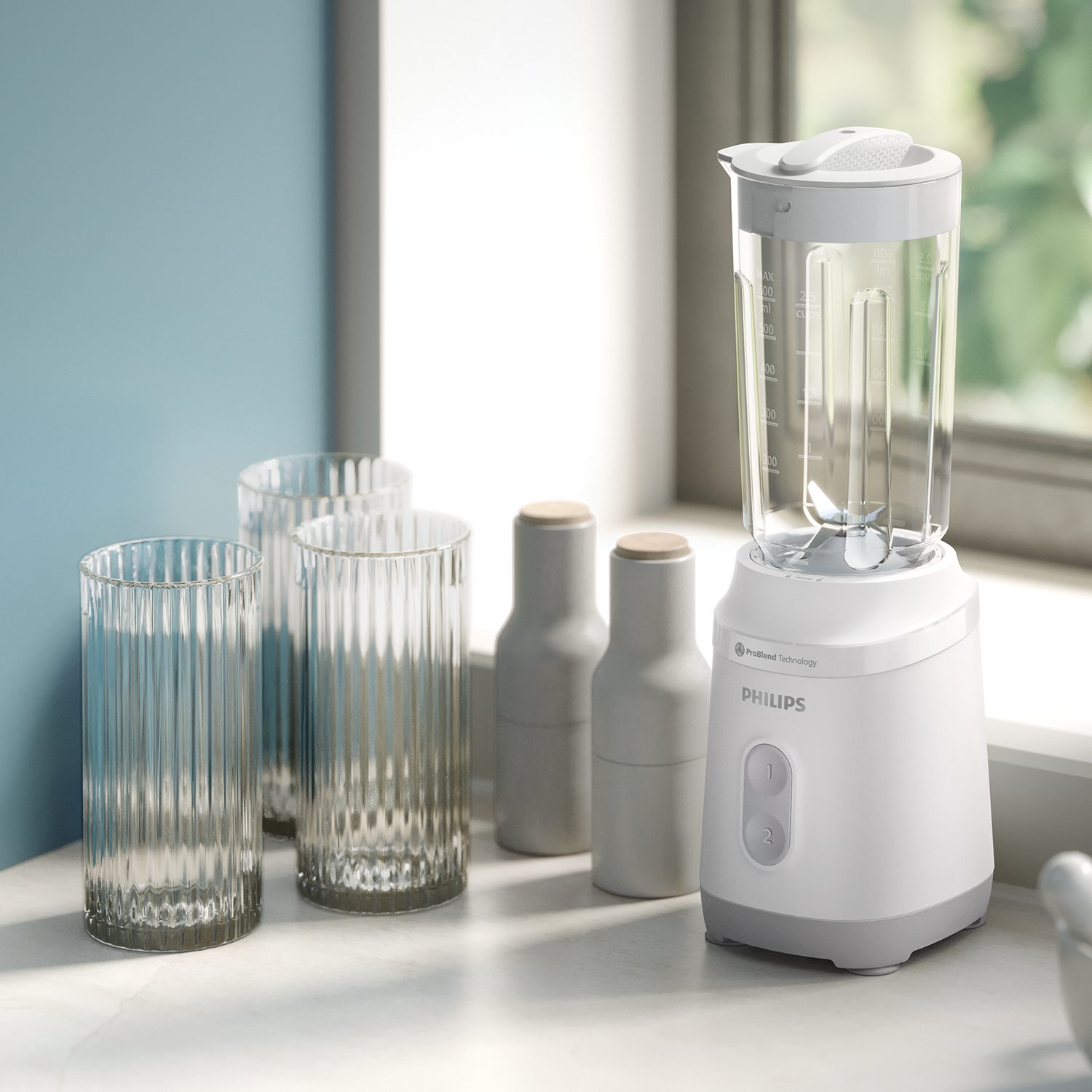 PHILIPS HR2510/90 kompakt turmixgép 0,6 literes kehellyel – 2. kép