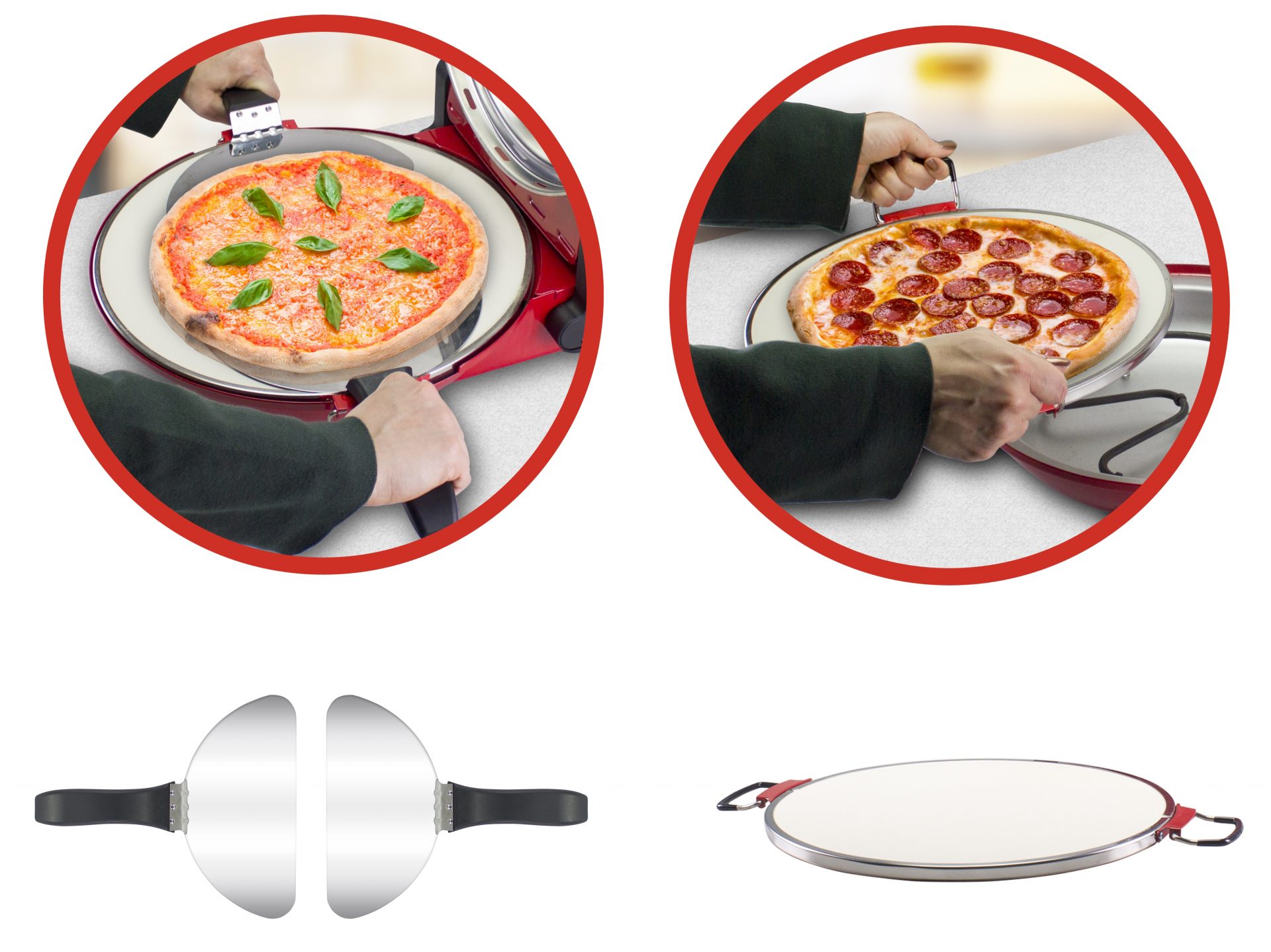 BEPER P101CUD301 pizzasütő 1200 W teljesítménnyel és pizzakővel – 2. kép