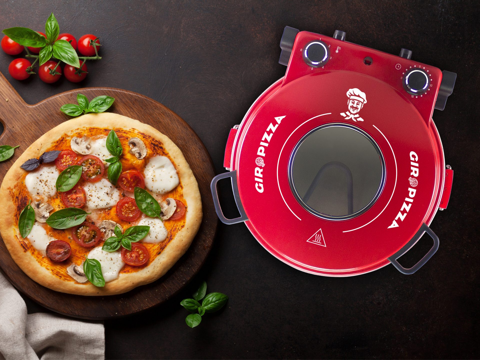 BEPER P101CUD301 pizzasütő 1200 W teljesítménnyel és pizzakővel – 4. kép