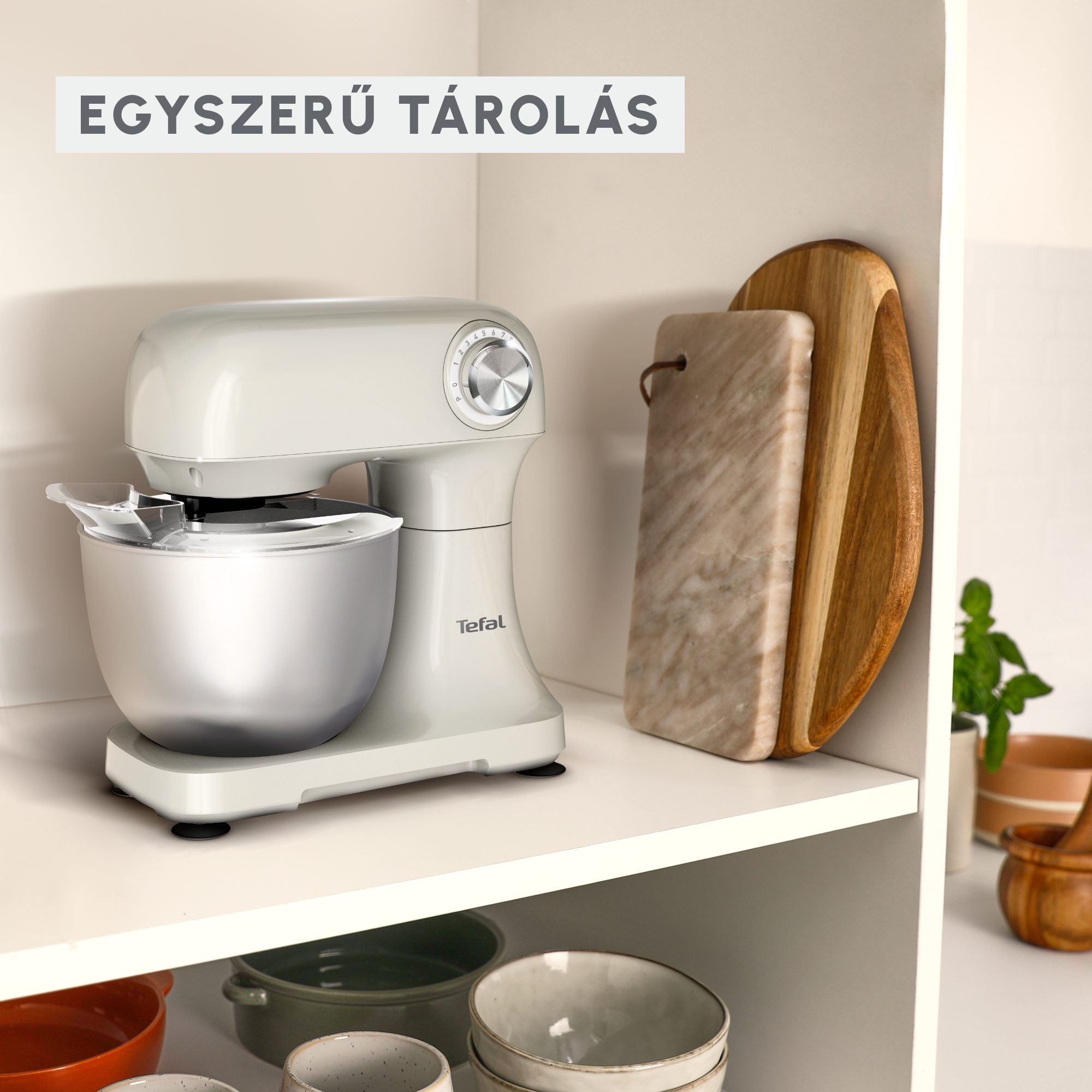 TEFAL QB140AF0 Bake Easy fehér konyhai robotgép 3,5 literes tállal – 5. kép