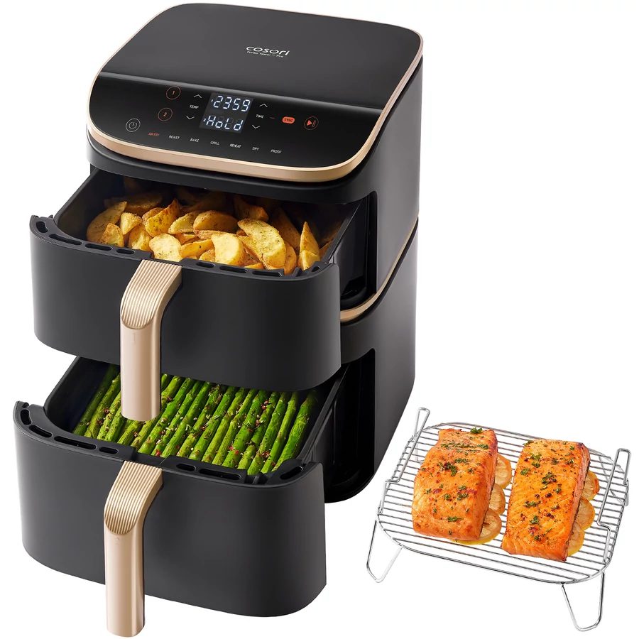 COSORI Turbo Tower Pro Smart 10,8 literes, kétkosaras forrólevegős sütő – 2. kép
