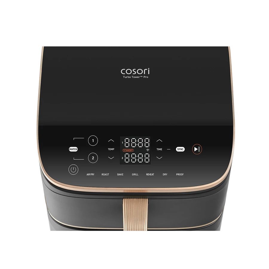 COSORI Turbo Tower Pro Smart 10,8 literes, kétkosaras forrólevegős sütő – 5. kép