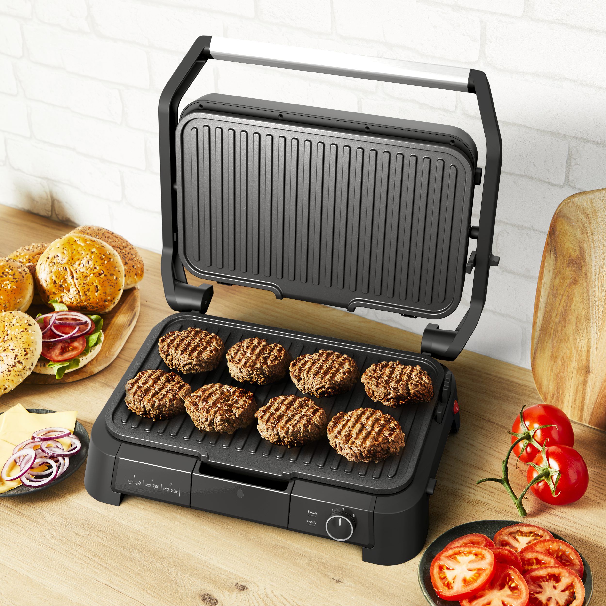 TEFAL GC520DE0 Supergrill XL ezüst 3 az 1-ben grillsütő – 3. kép