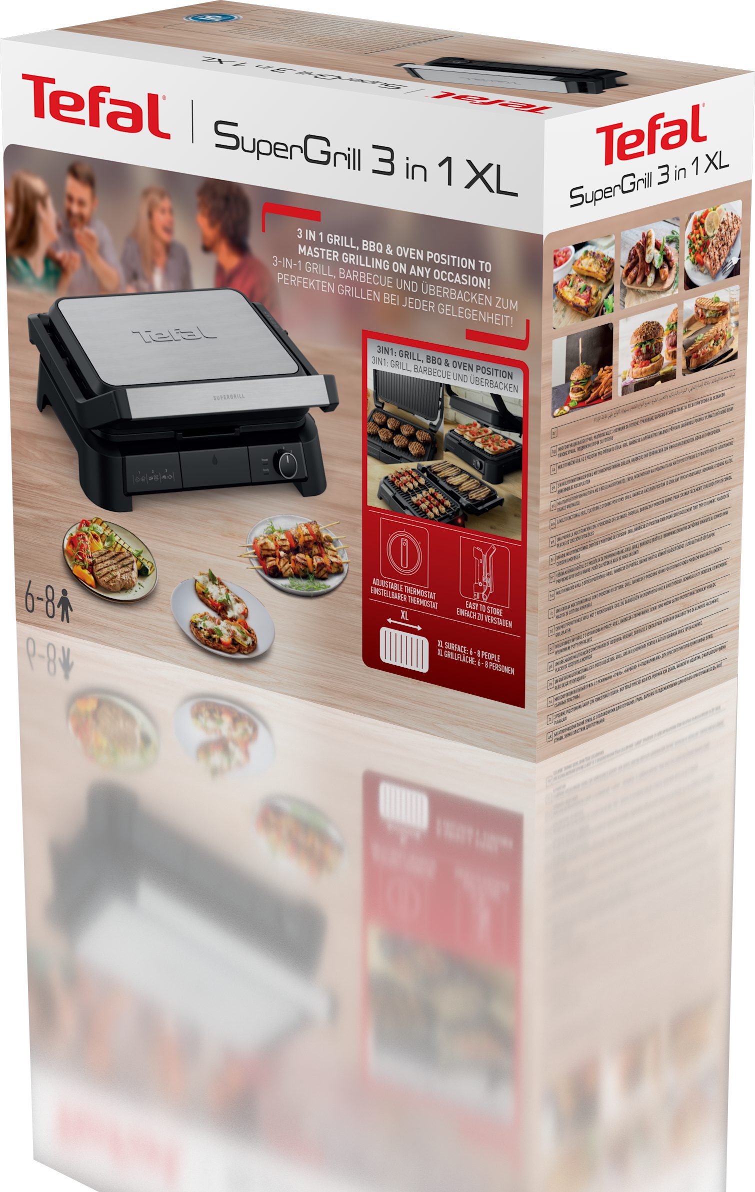 TEFAL GC520DE0 Supergrill XL ezüst 3 az 1-ben grillsütő – 8. kép