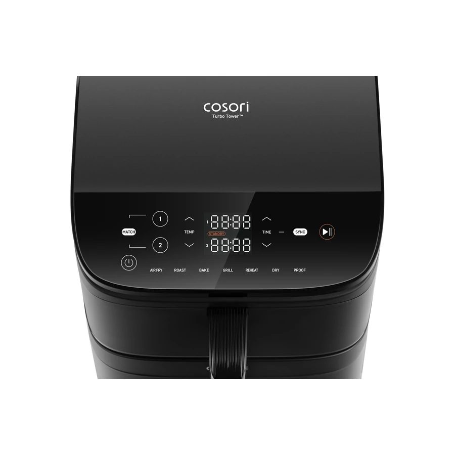 COSORI Turbo Tower 10,8 l kétkosaras forrólevegős sütő – 4. kép