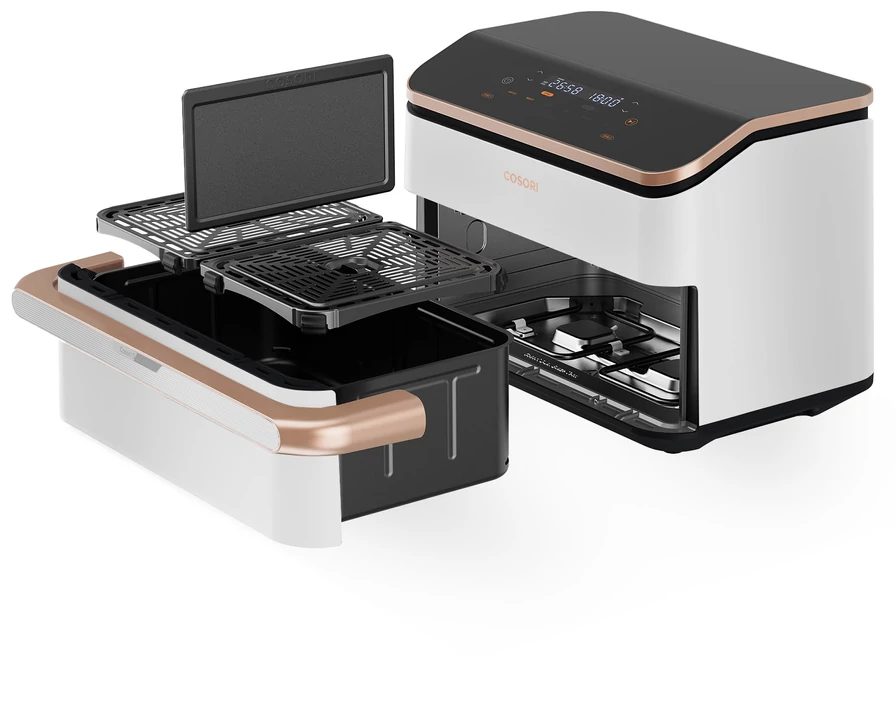 COSORI Dual Blaze TwinFry fehér, 10 literes forrólevegős sütő – 7. kép