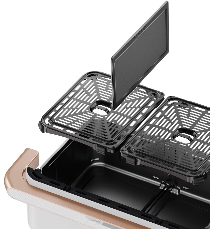 COSORI Dual Blaze TwinFry fehér, 10 literes forrólevegős sütő – 8. kép