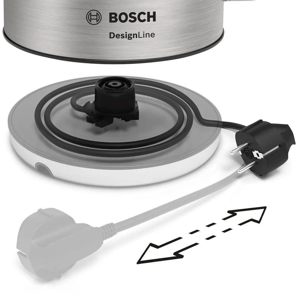 BOSCH TWK4P440 DesignLine nemesacél vízforraló, 2400 W, 1,7 l – 5. kép