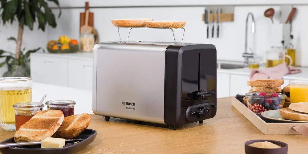 BOSCH TAT4P420 DesignLine kétrekeszes kenyérpirító, 970 W, fémházas – 7. kép