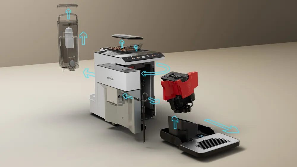 SIEMENS TP515R02 EQ500 automata kávéfőző, 15 bar, fehér – 6. kép