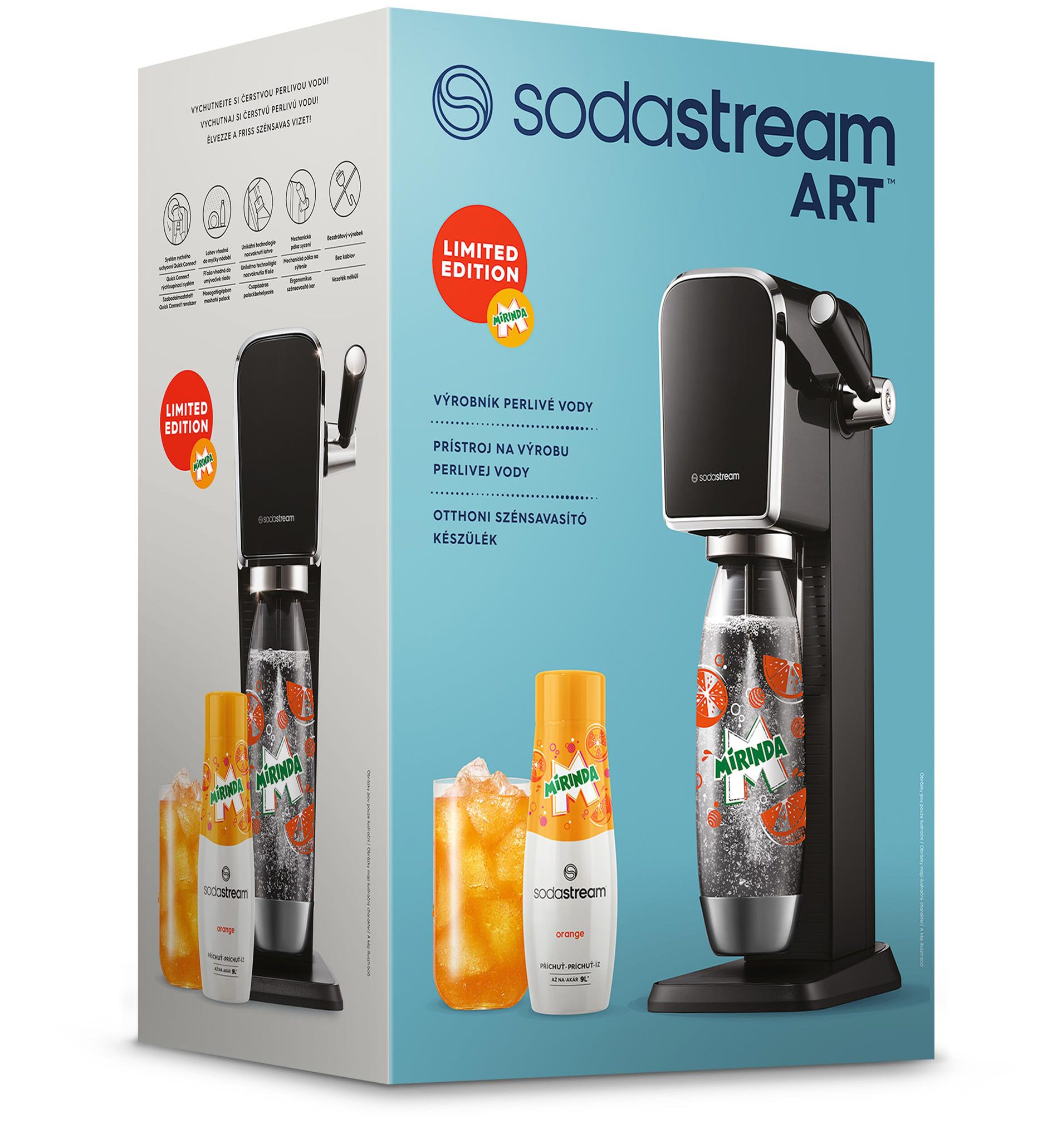 SODA STREAM SM ART Black MIRINDA Megapack szódagép szett Mirinda palackkal – 6. kép