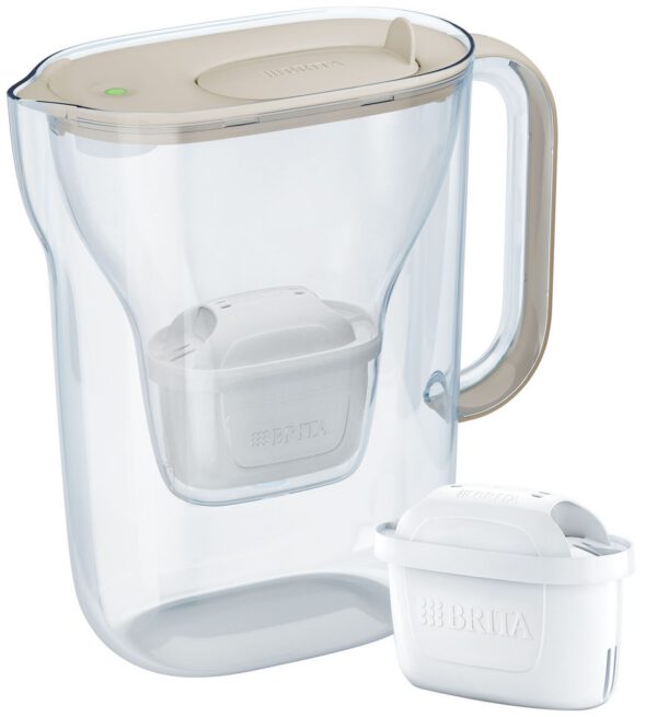 BRITA BR1057792 Style Essential vízszűrő kancsó 2,4 l, homokszínű, 1 db HW MAXTRA PRO patronnal