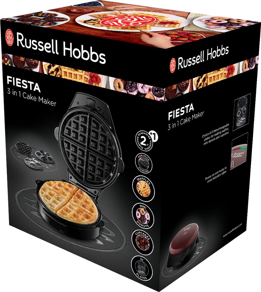 RUSSELL HOBBS 24620-56 Fiesta 3 az 1-ben süteménysütő cserélhető lapokkal – 4. kép