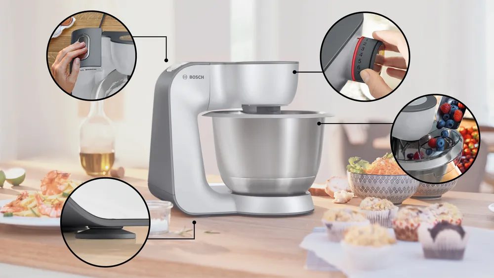 BOSCH MUM58251 1000 W-os konyhai robotgép szeletelővel, citruspréssel és húsdarálóval – 4. kép