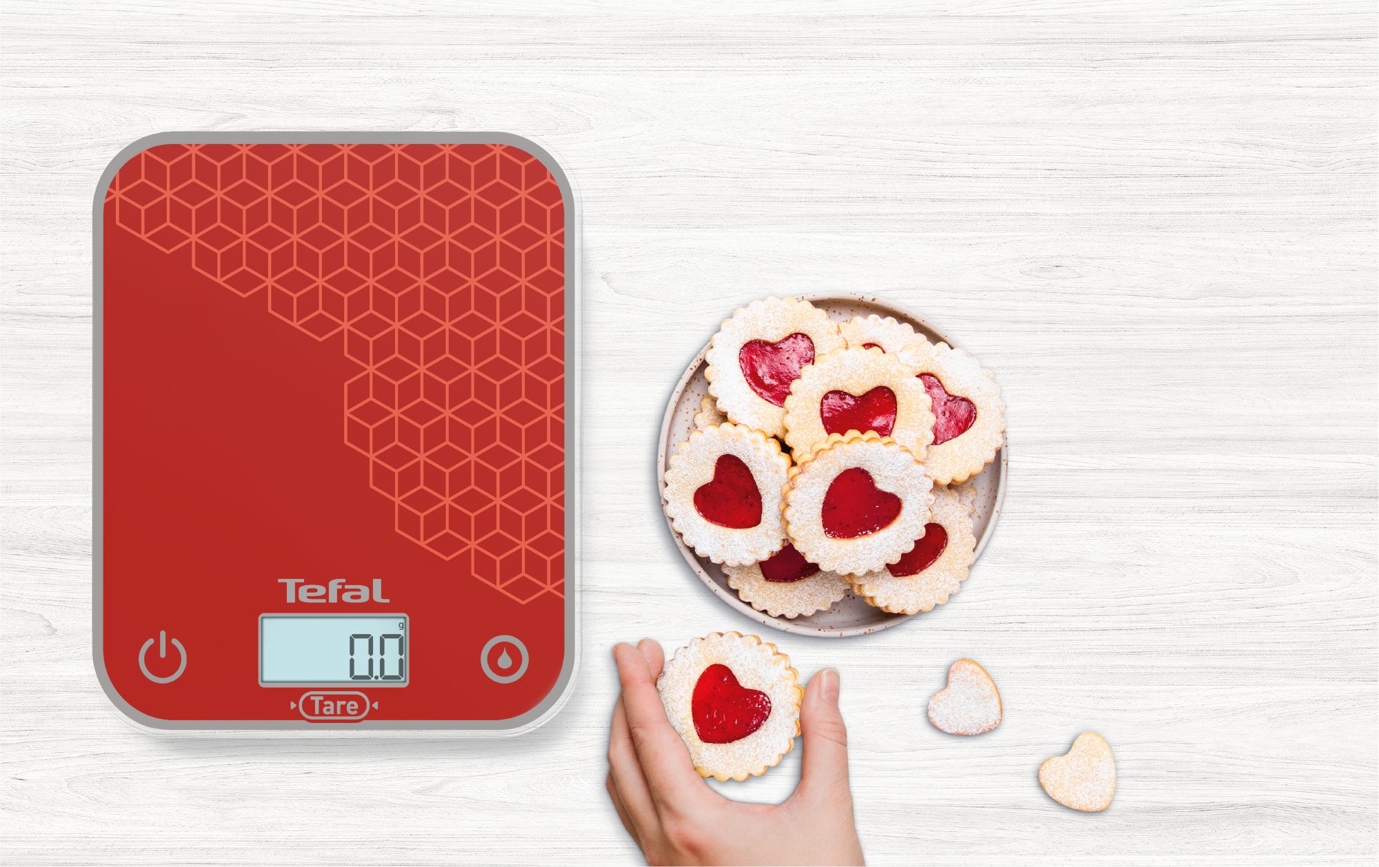 TEFAL BC50D7V0 Optiss elektronikus konyhai mérleg edzett üvegfelülettel – 4. kép