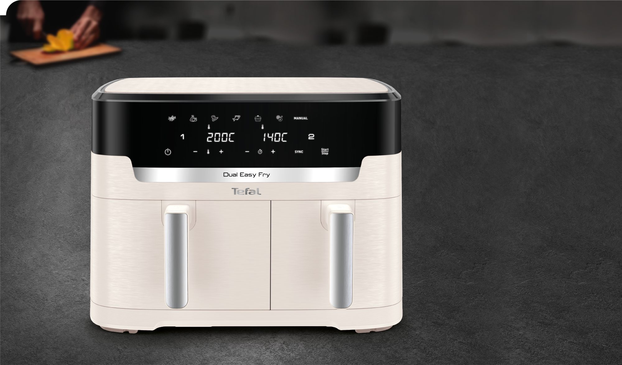 TEFAL EY9428E0 Easy Fry Dual XXL 11 literes, kétkosaras forrólevegős sütő – 3. kép