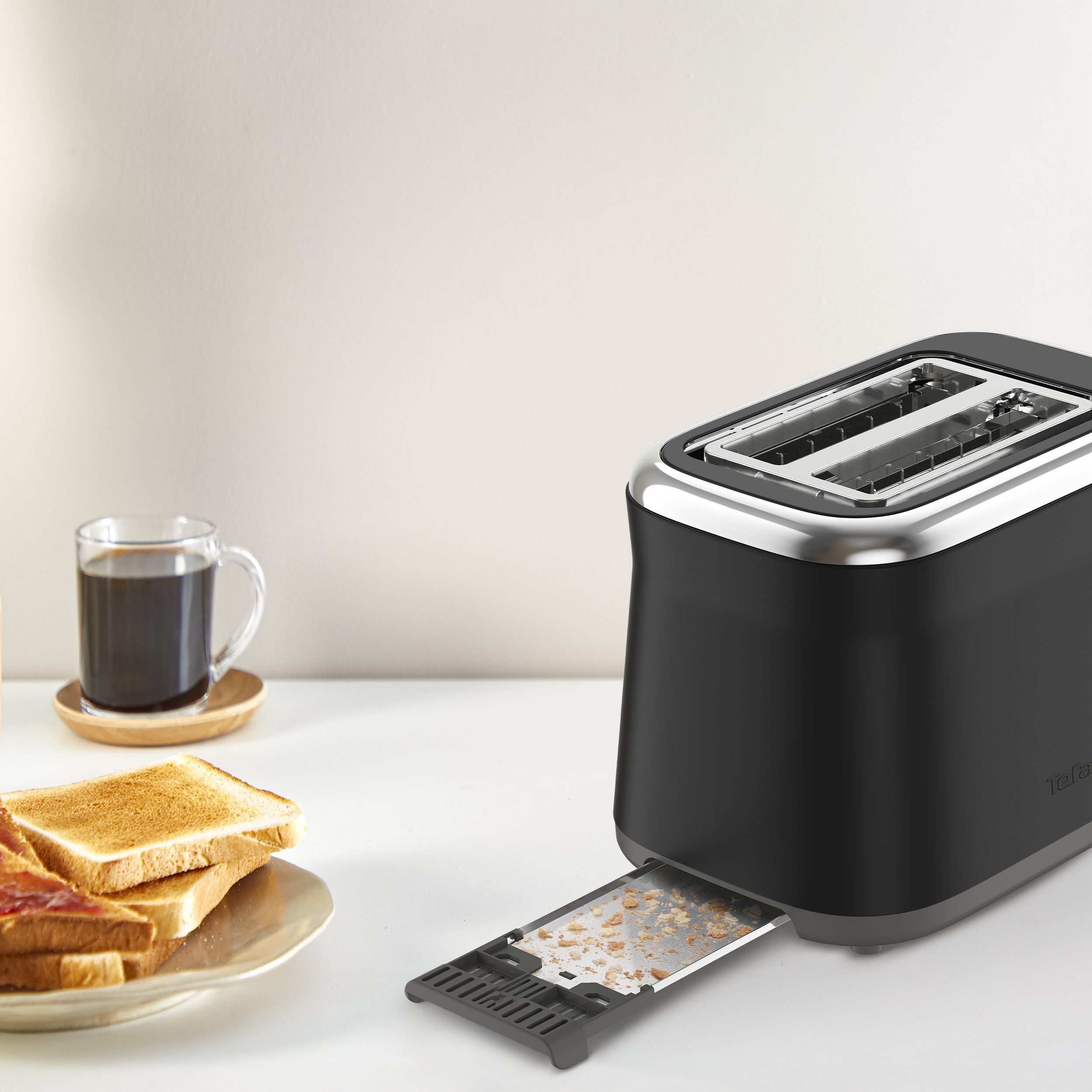 TEFAL TT7208E0 Collection Black kétrekeszes kenyérpirító – 3. kép