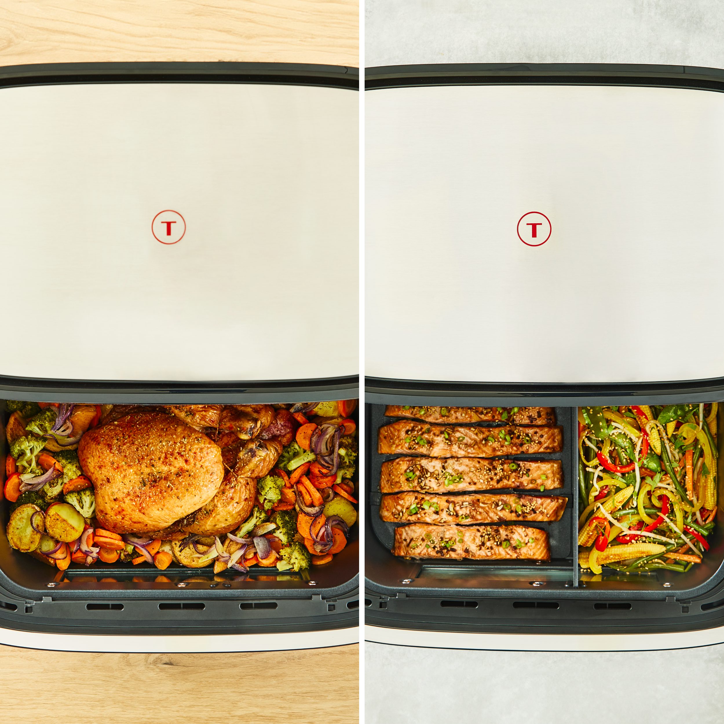 TEFAL EY922DE0 Dual Easy Fry Flex 9 literes forrólevegős sütő – 3. kép
