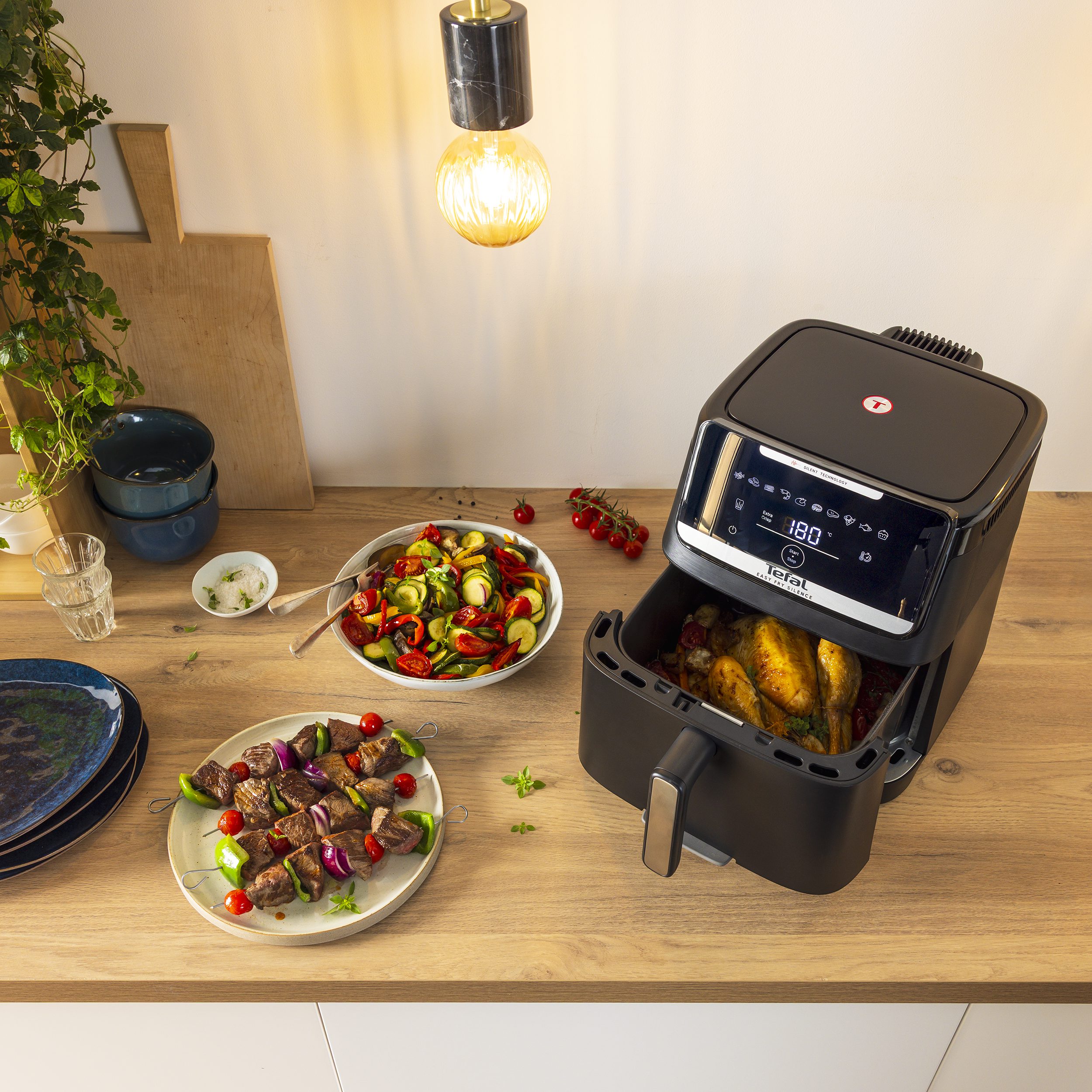 TEFAL EY8428E0 Easy Fry Silence XXL 7 l-es forrólevegős sütő – 3. kép