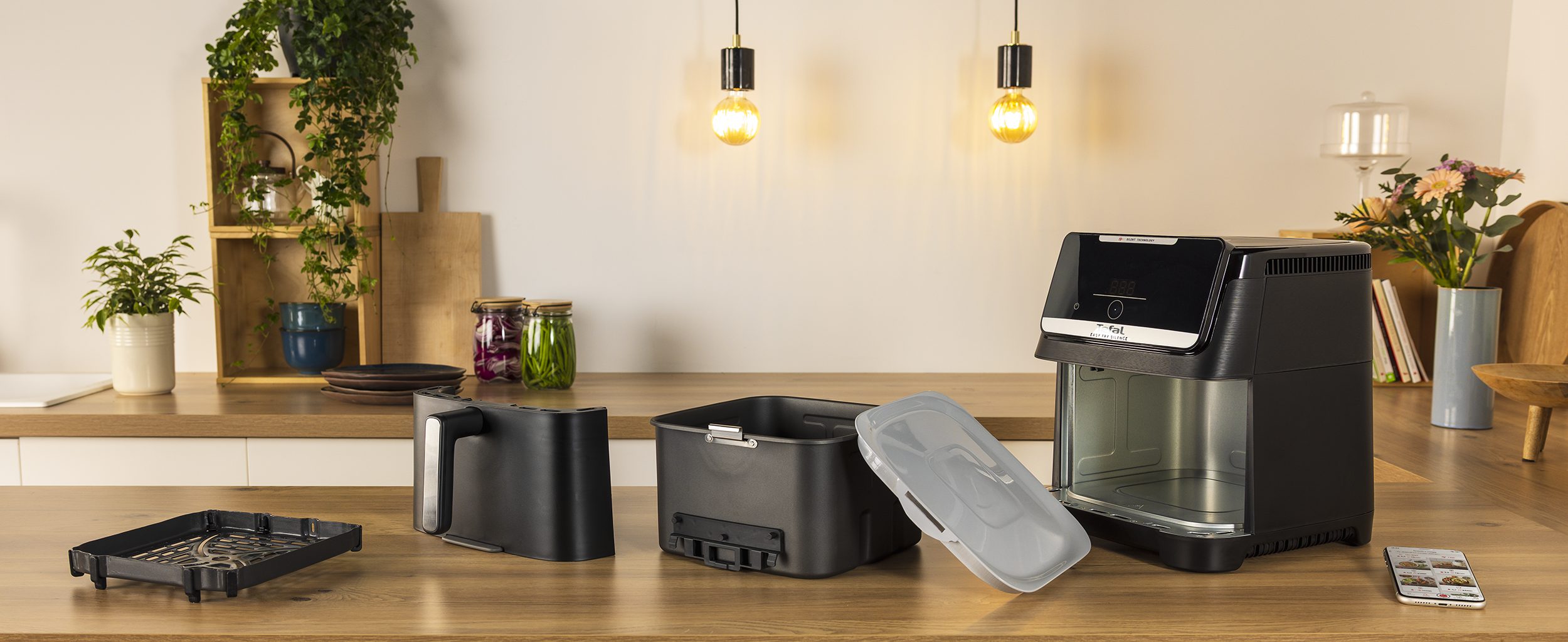 TEFAL EY8428E0 Easy Fry Silence XXL 7 l-es forrólevegős sütő – 4. kép