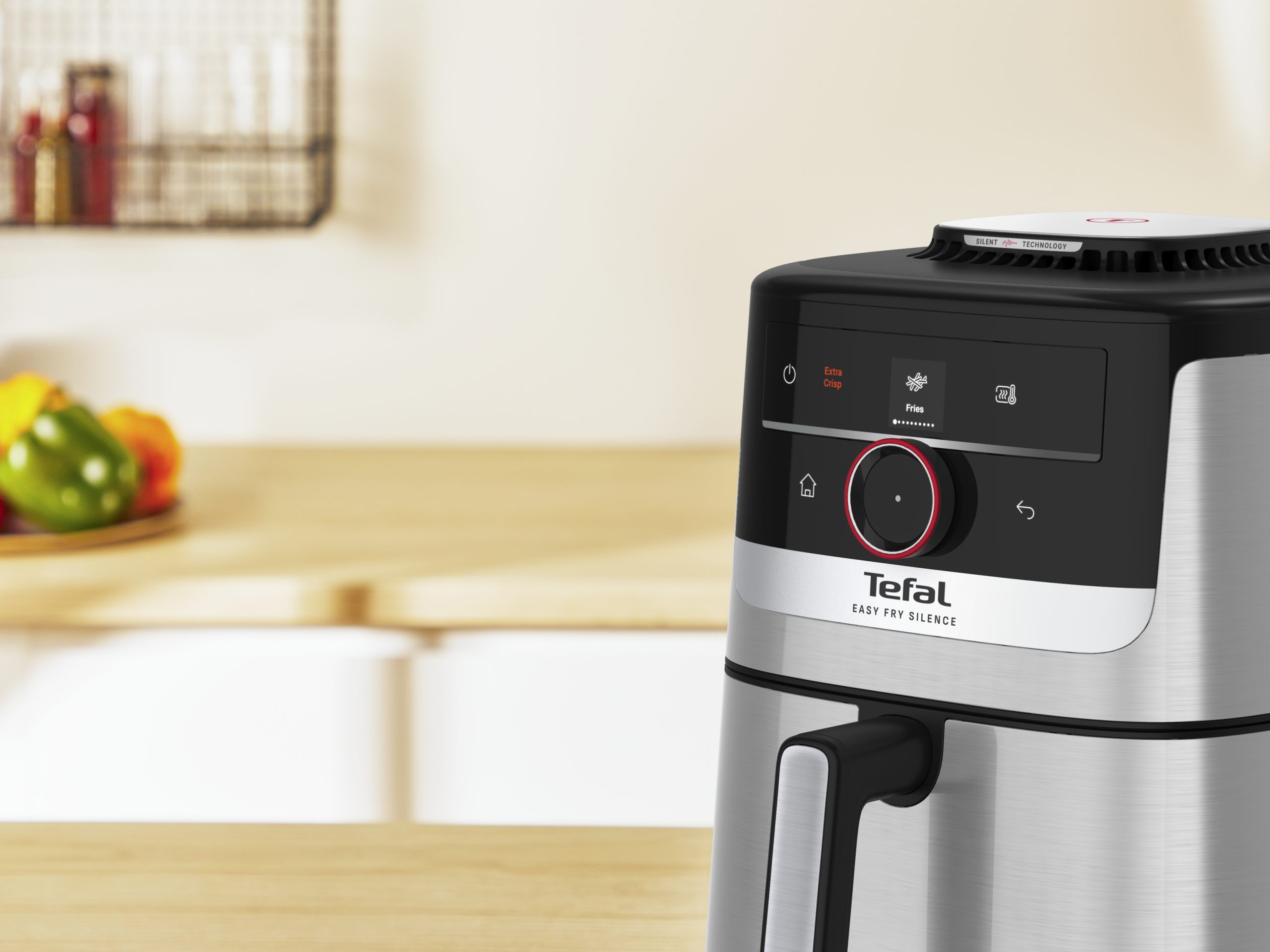TEFAL EY572DE1 Easy Fry Smart & Silence 5 l-es rozsdamentes acél forrólevegős sütő – 8. kép