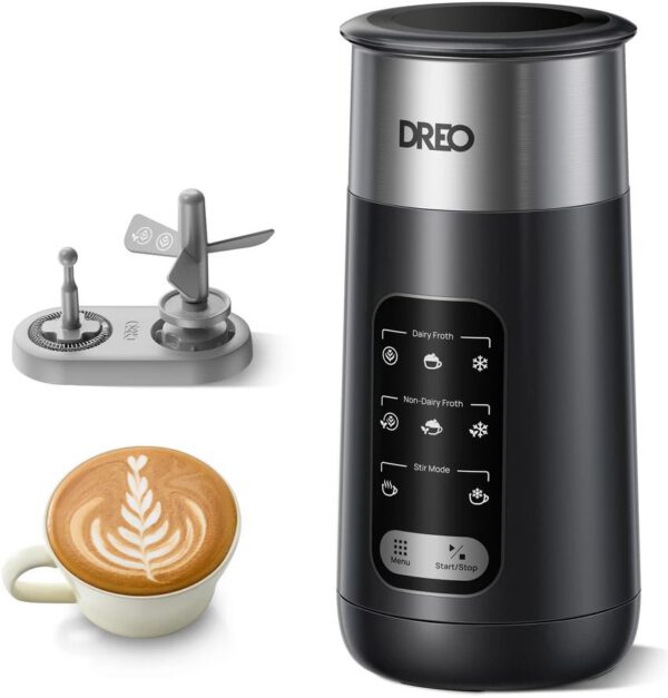 DREO Barista Maker KMF Air 8 az 1-ben fekete tejhabosító