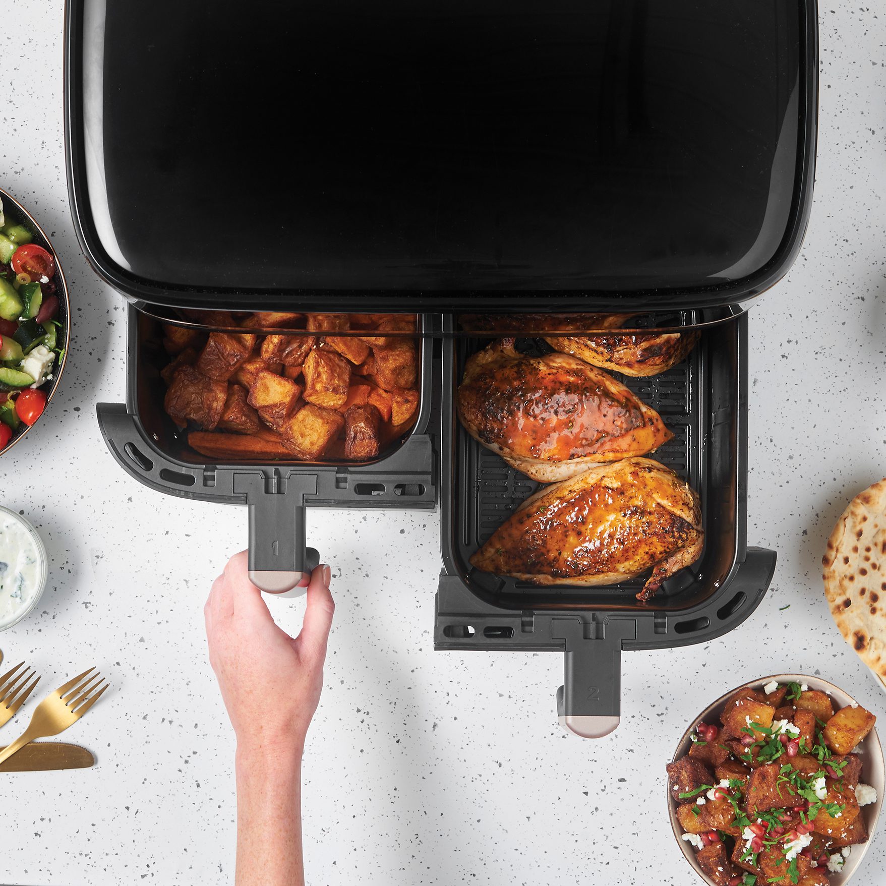 RUSSELL HOBBS 27680-56/RH SatisFry 9 l-es, kétkosaras airfryer – 3. kép