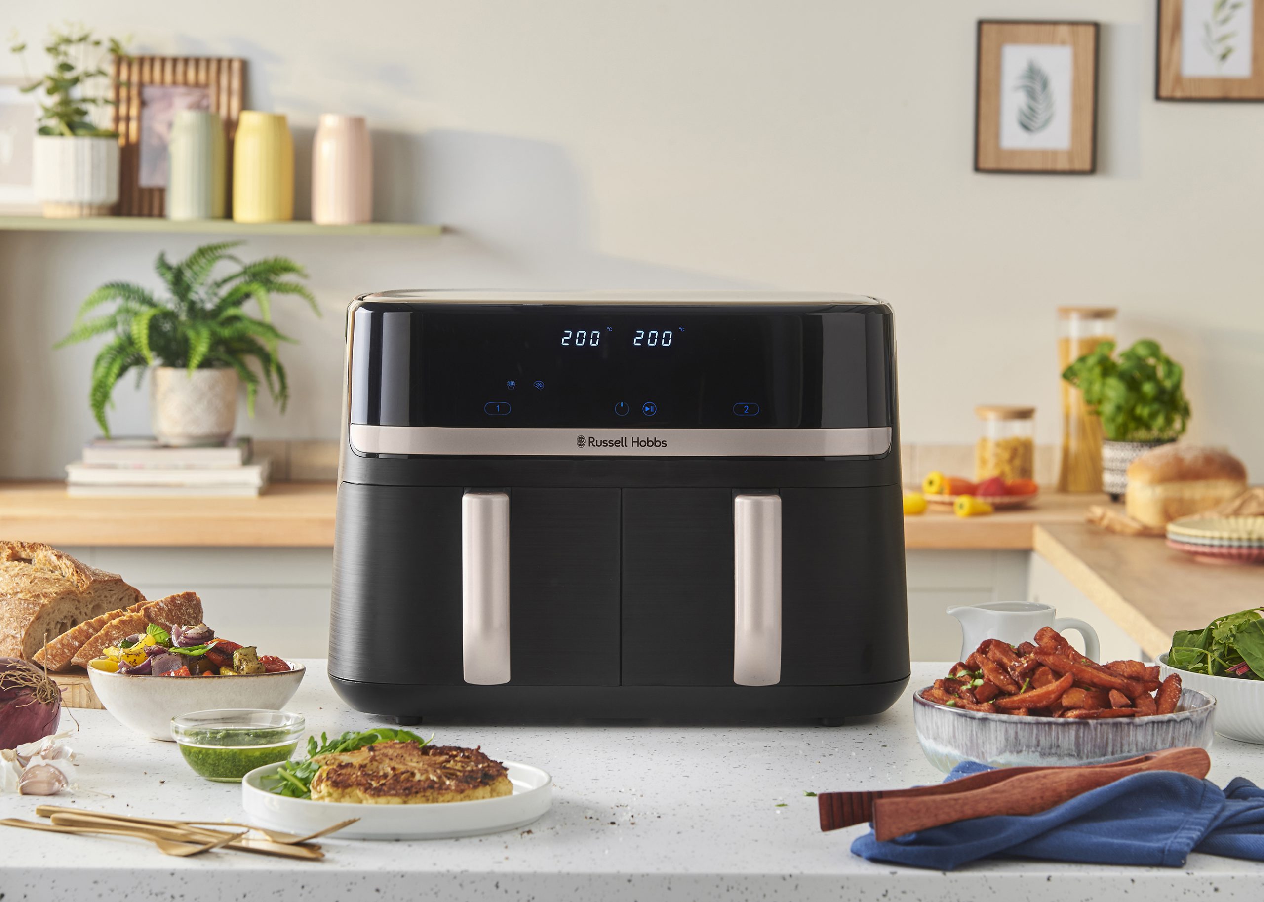 RUSSELL HOBBS 27680-56/RH SatisFry 9 l-es, kétkosaras airfryer – 4. kép
