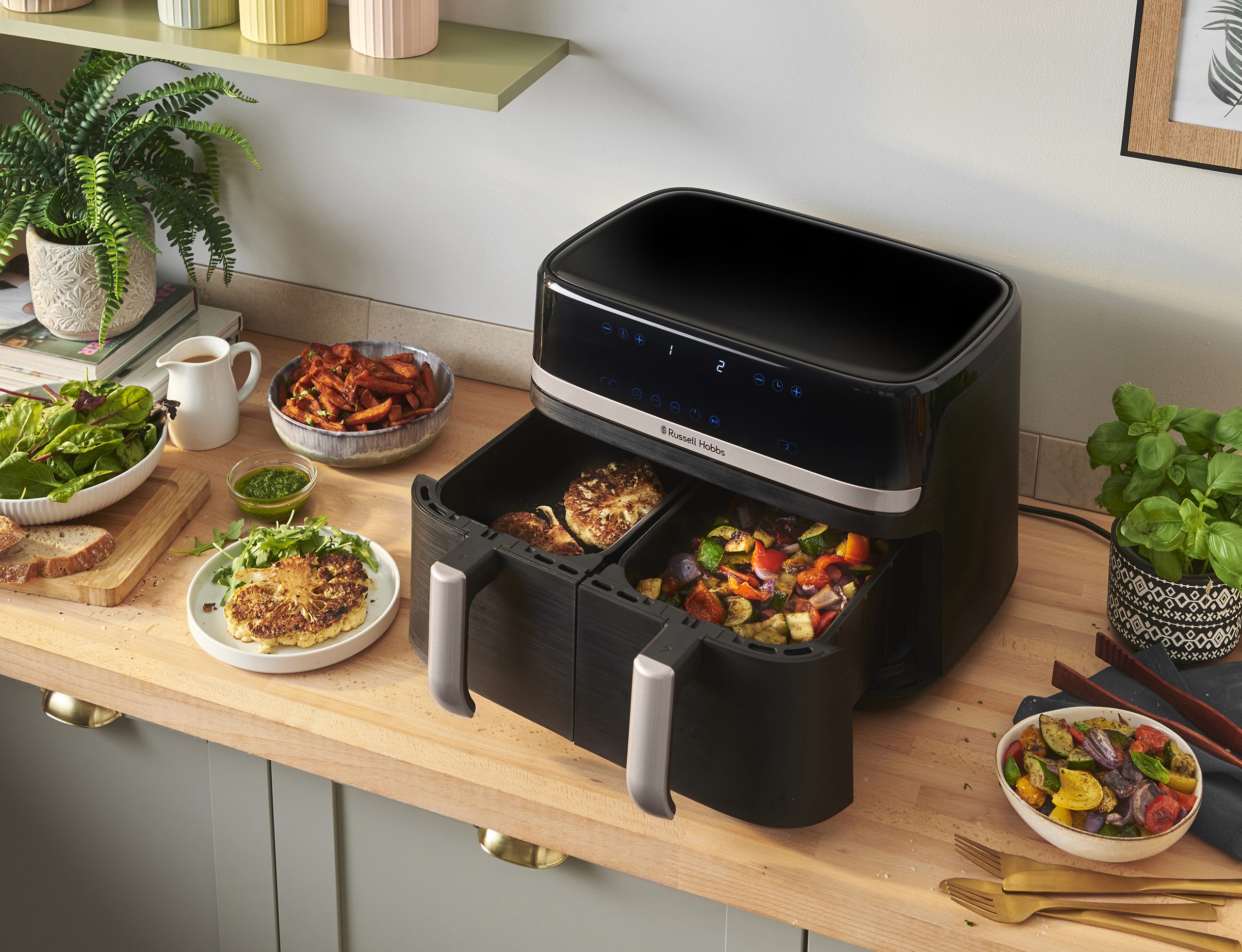 RUSSELL HOBBS 27680-56/RH SatisFry 9 l-es, kétkosaras airfryer – 9. kép