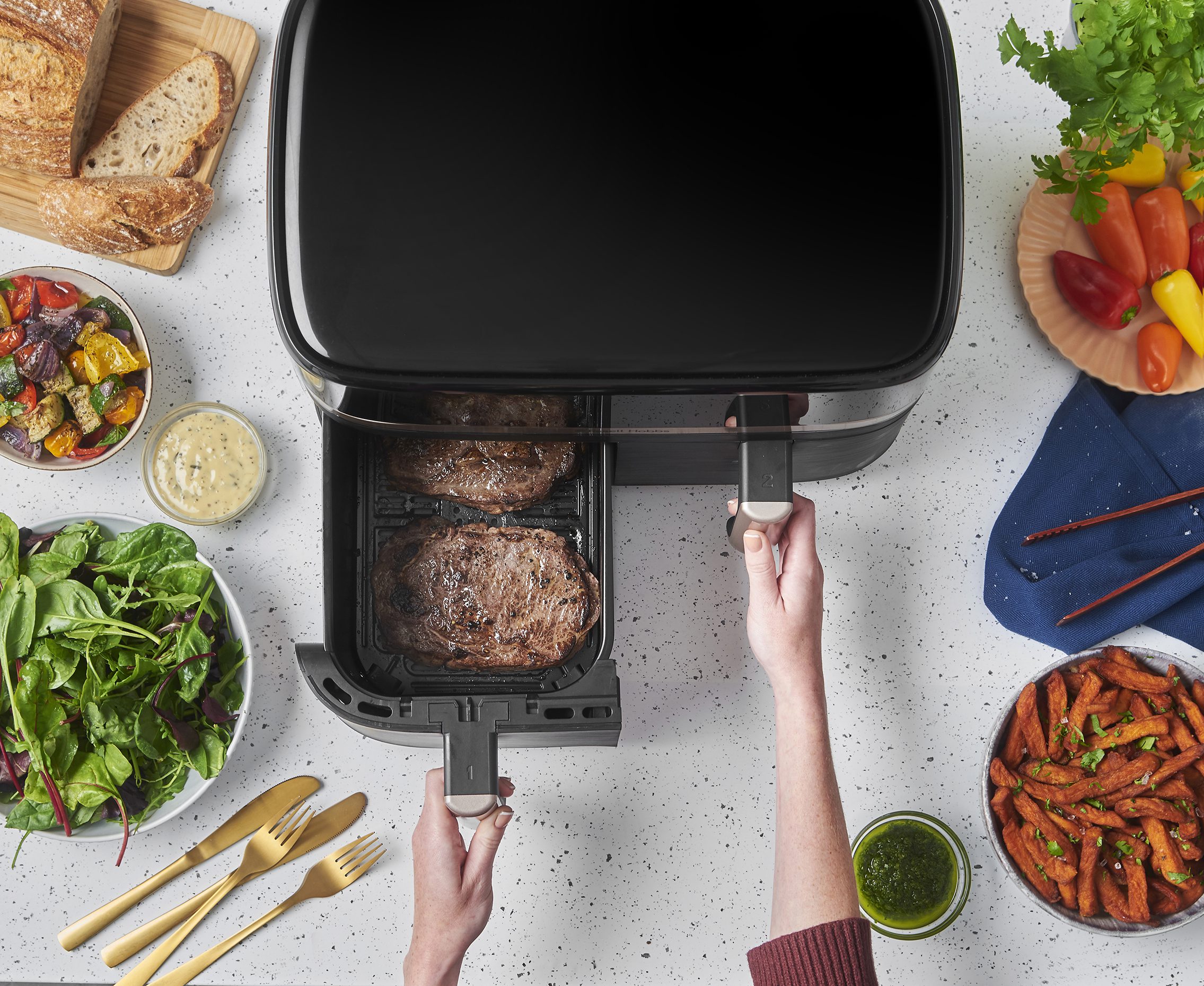 RUSSELL HOBBS 27680-56/RH SatisFry 9 l-es, kétkosaras airfryer – 11. kép