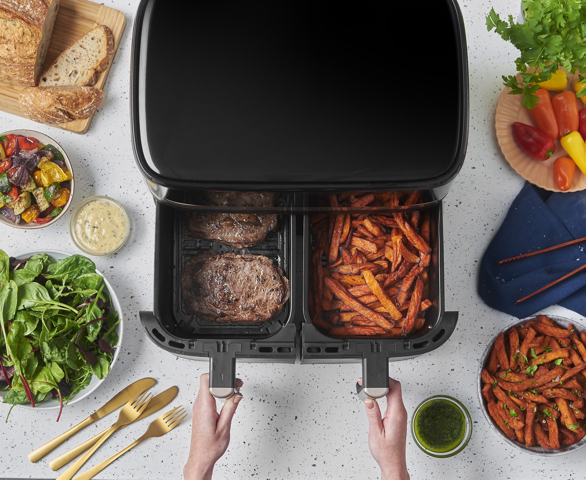 RUSSELL HOBBS 27680-56/RH SatisFry 9 l-es, kétkosaras airfryer – 12. kép