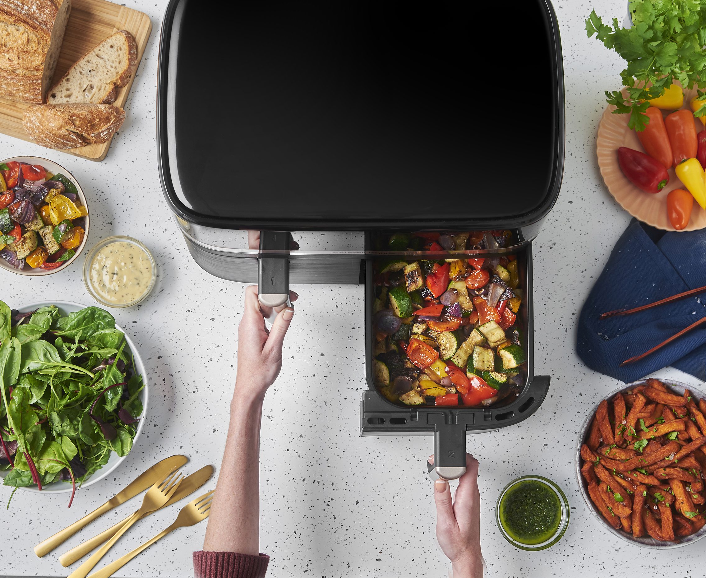 RUSSELL HOBBS 27680-56/RH SatisFry 9 l-es, kétkosaras airfryer – 16. kép