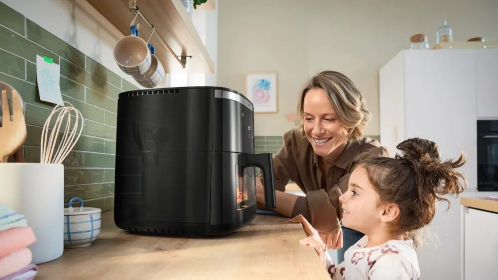 BOSCH MAF671B0 Serie 6 forrólevegős sütő 7,2 l-es kosárral és betekintő ablakkal – 4. kép