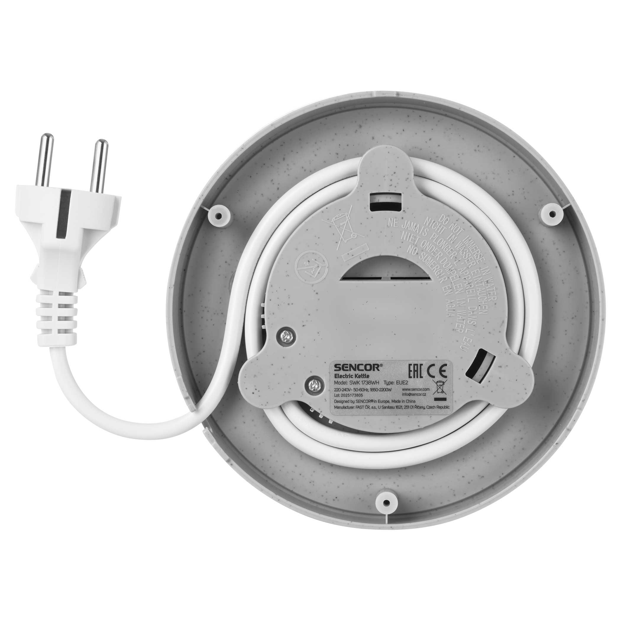 SENCOR SWK 1738WH 1,7 literes fehér vízforraló – 7. kép