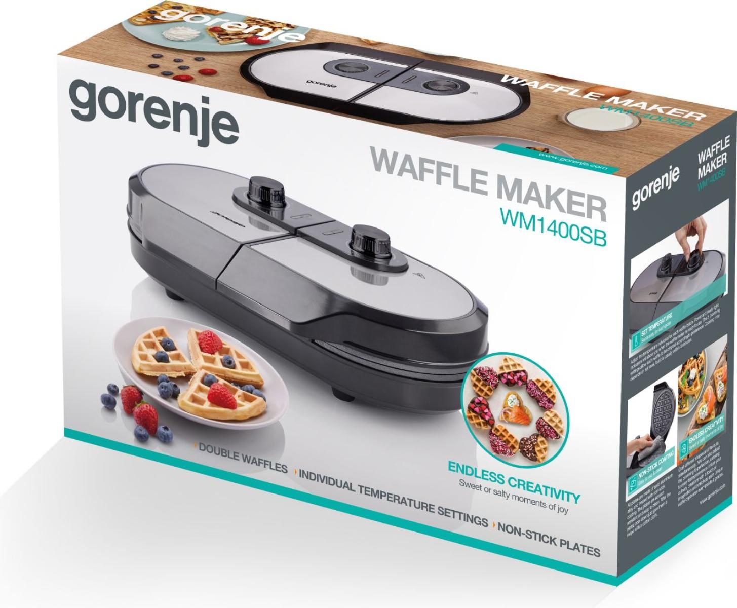 GORENJE WM1400SB szabályozható gofrisütő 5 barnítási fokozattal – 9. kép