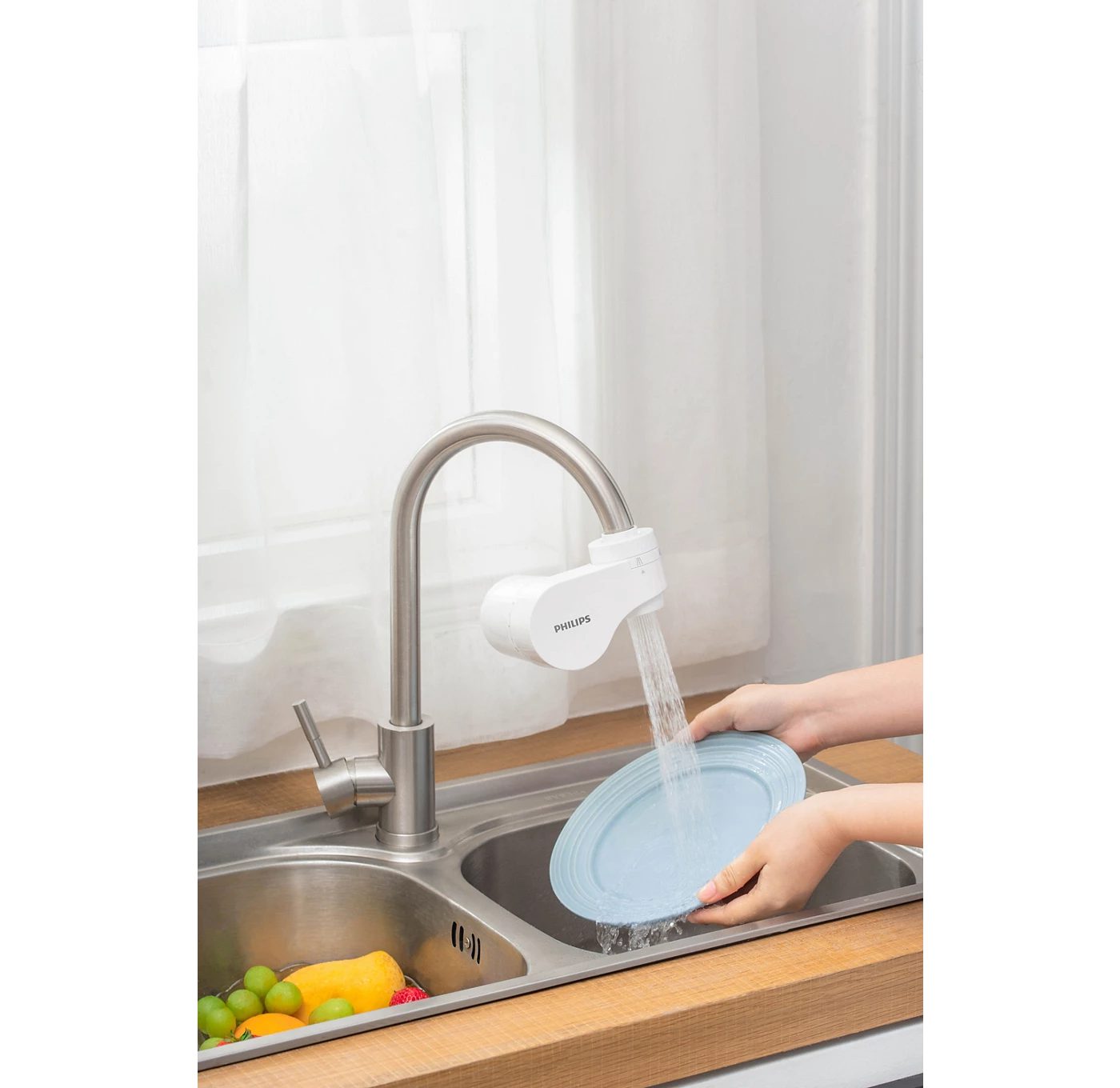 PHILIPS AWP3754 csapra szerelhető Ultra vízszűrő, vízszintes, fehér/ezüst – 3. kép