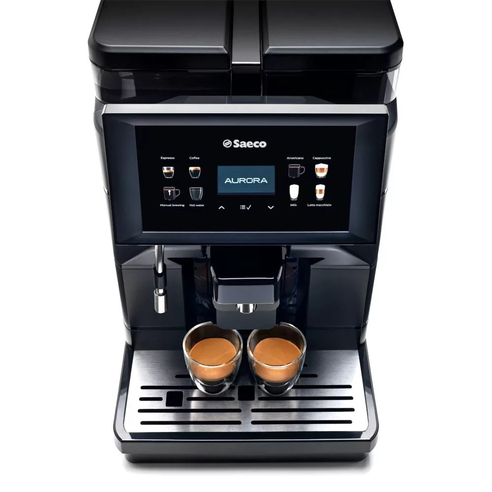 SAECO AURORA Focus M2 automata kávéfőző tejhabosítóval, matt fekete – 2. kép