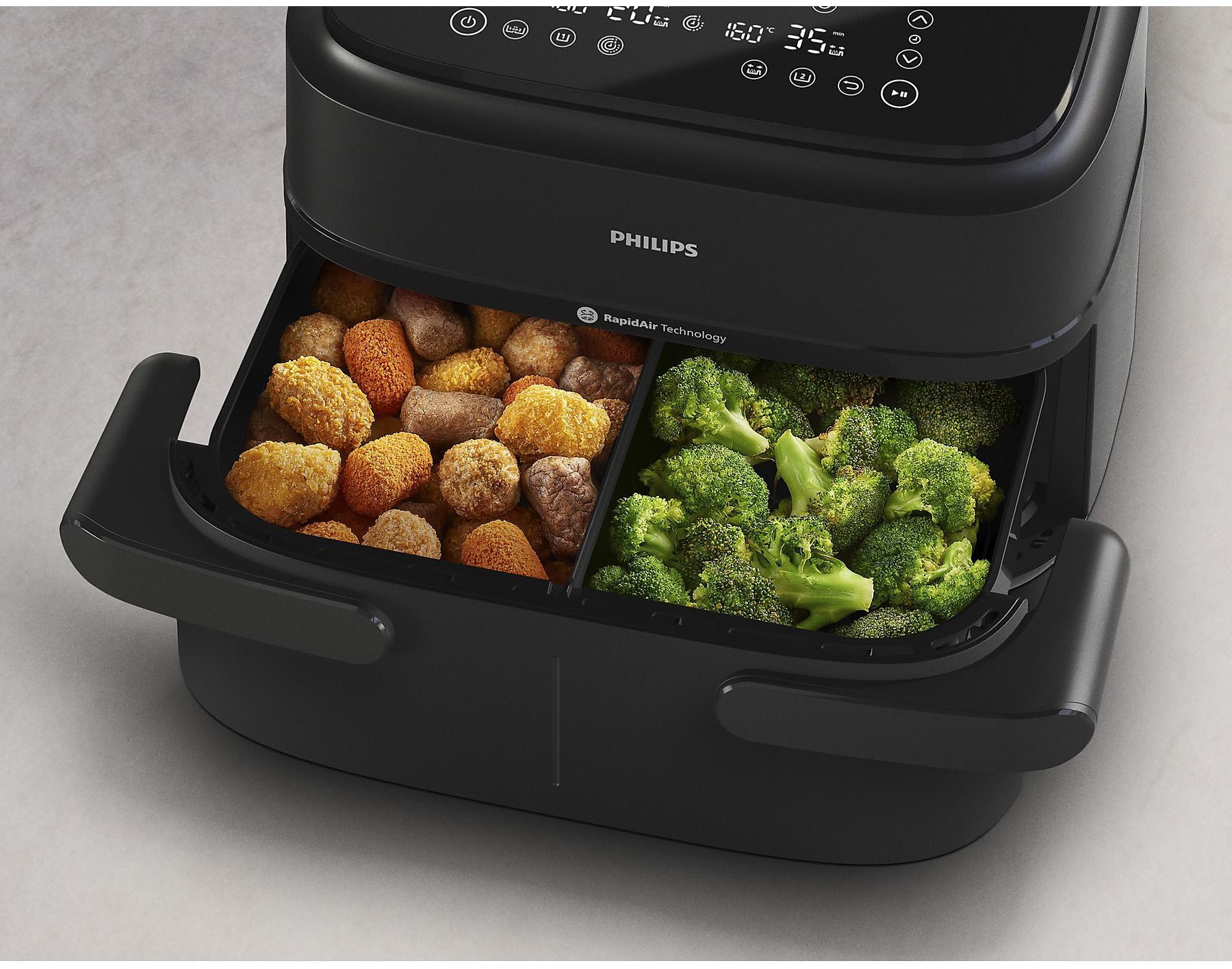 PHILIPS 1000 Series NA150/00 7,1 literes, osztható dupla kosaras airfryer – 8. kép