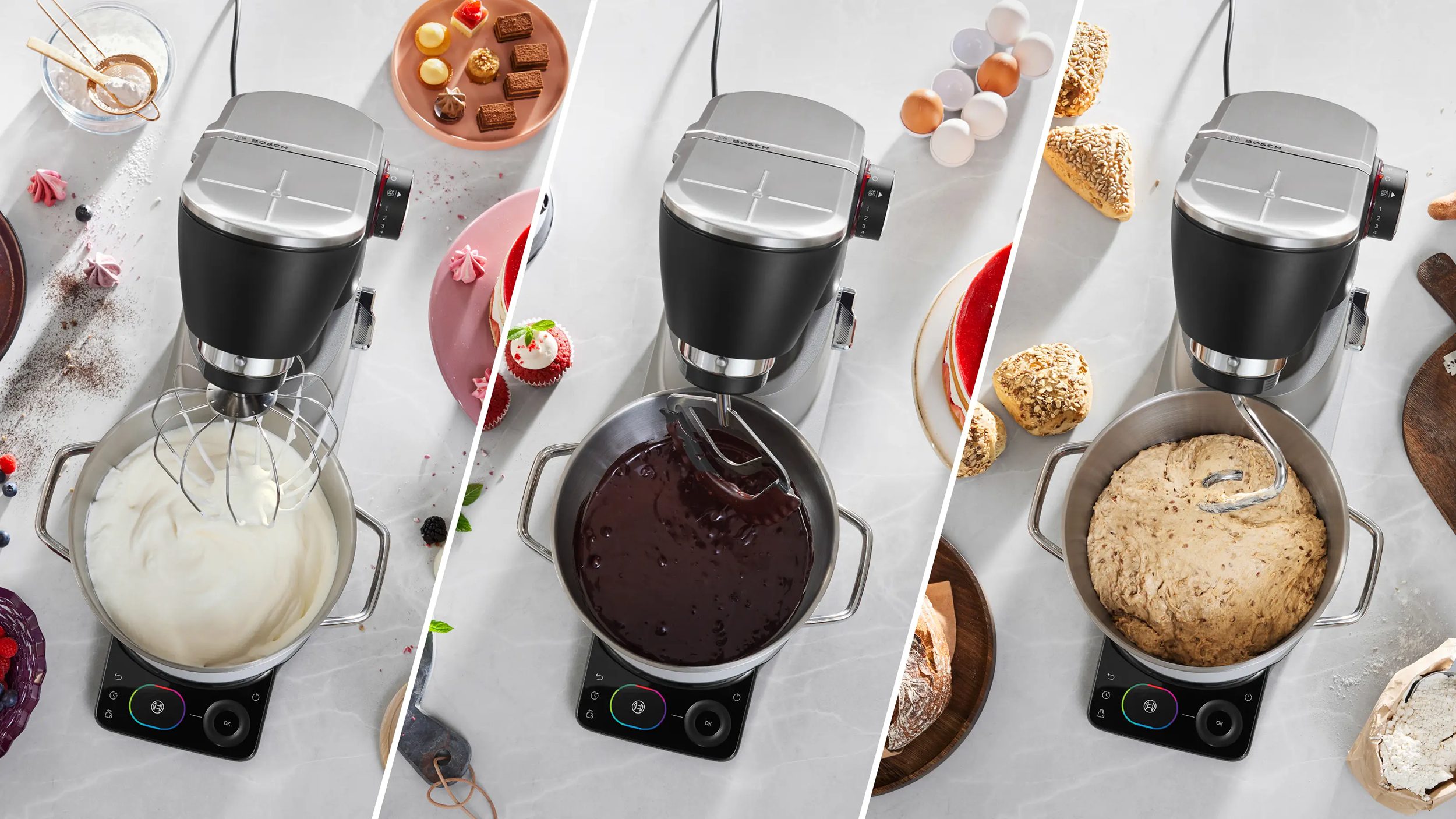 BOSCH MUMS8ZS00 Serie8 konyhai robotgép beépített mérleggel, 1800 W, fekete/inox – 9. kép